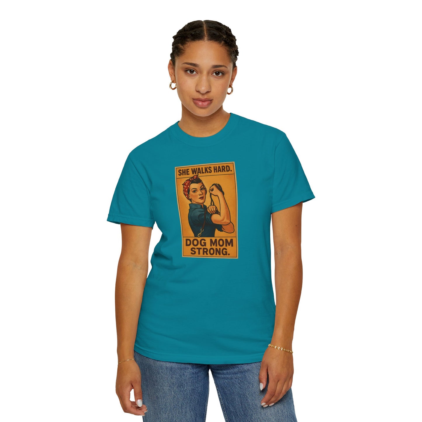Dog Mom Strong T-Shirt, Gift for Dog Lovers, Cute Pet Owner Apparel, Makes A Great Dog Mom Gift, Unique Dog Mom Shirt