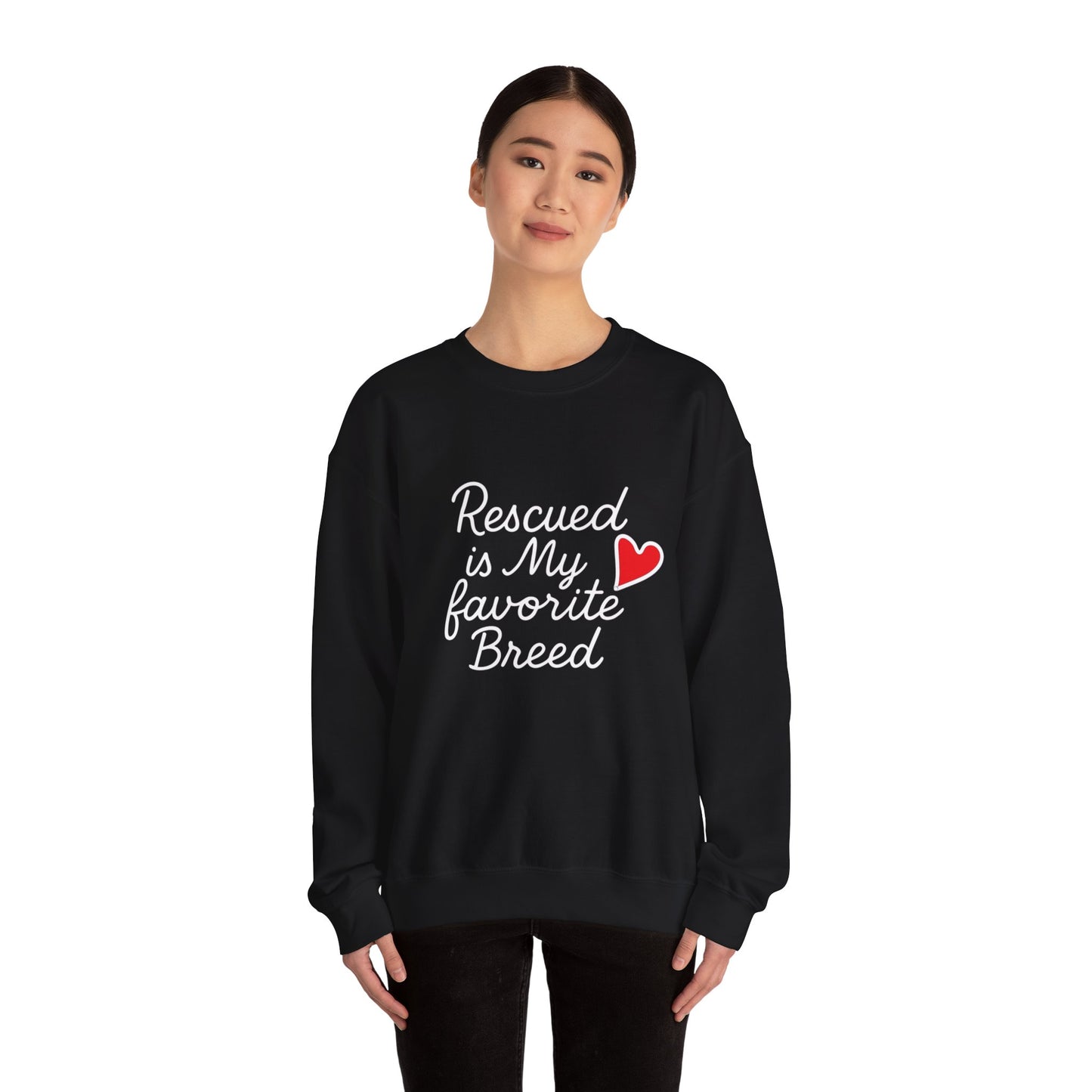 ❤️ Rescued Is My Favorite Breed – Cozy Statement Sweatshirt