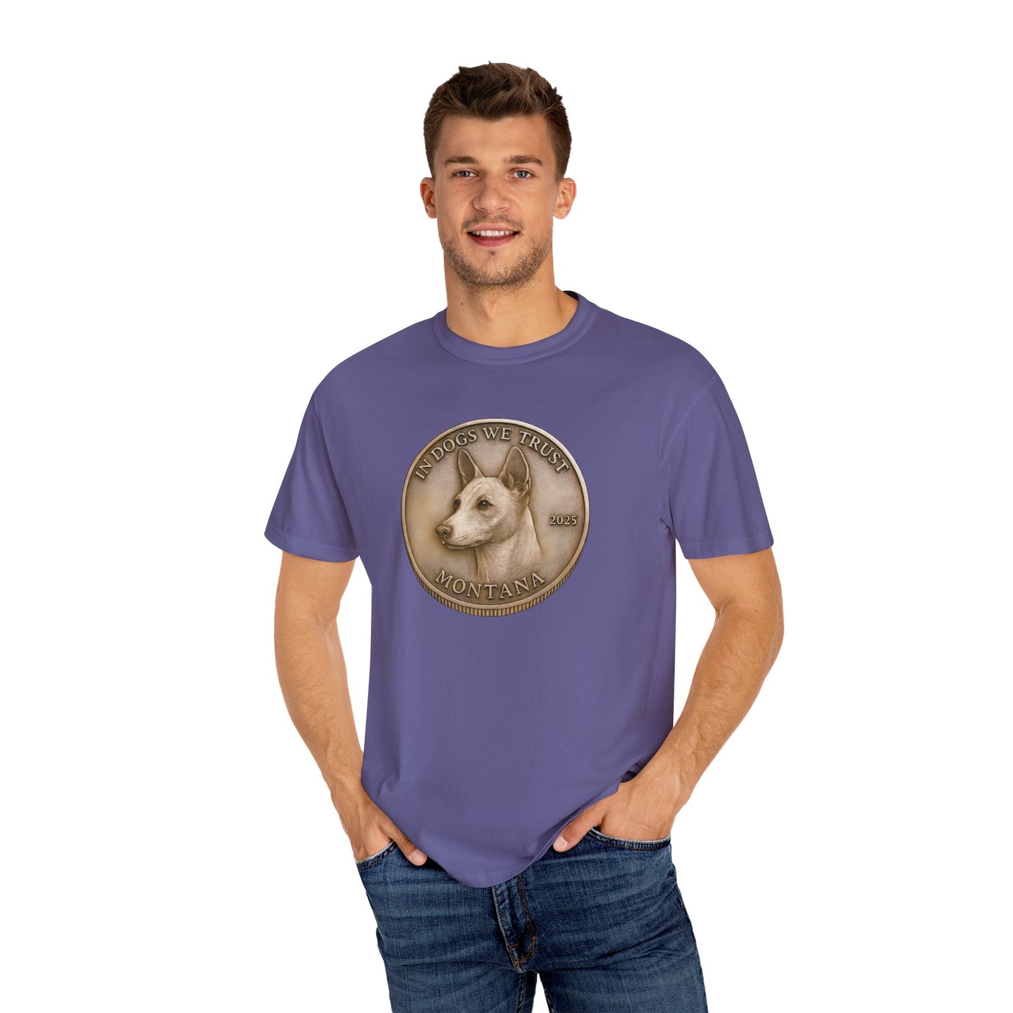 Montana State Coin T-Shirt Collection - Proud Dog Breed Illustrations