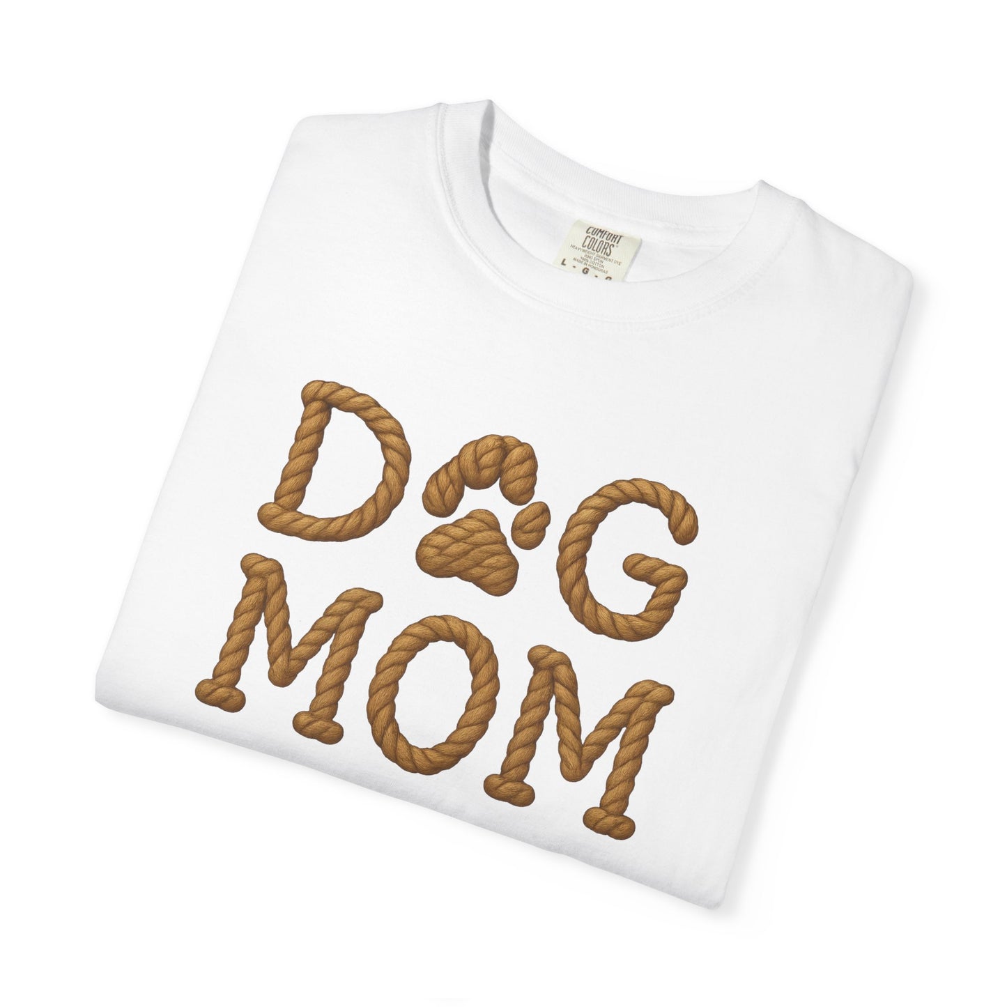 Dog Mom Garment-Dyed T-Shirt, Unisex Pet Lover Tee, Gift for Dog Owners, Casual Wear, Dog Themed Apparel, Animal Lover Clothing
