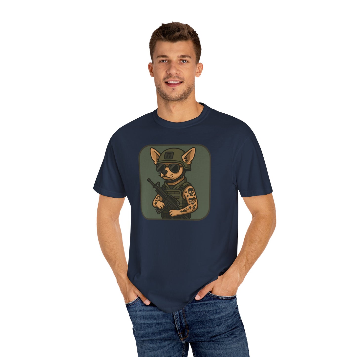 Funny Special Forces Chihuahua Unisex Garment-Dyed T-Shirt