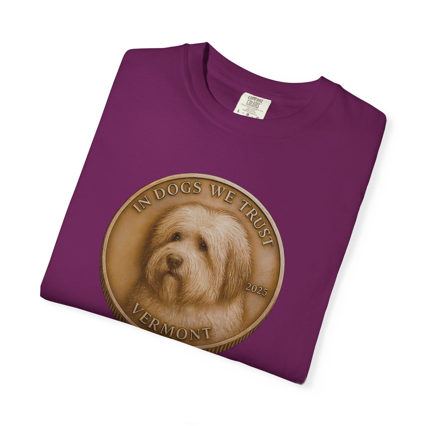 Vermont State Coin T-Shirt Collection - Proud Dog Breed Illustrations