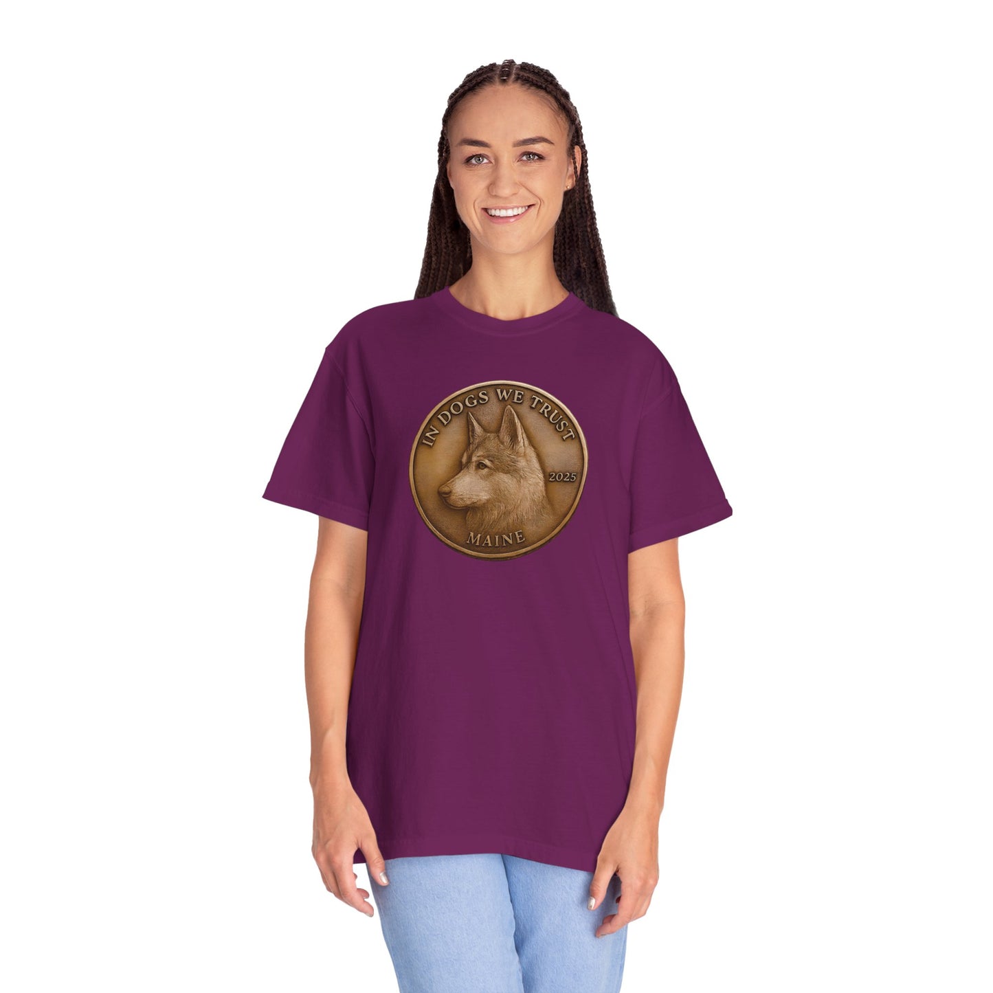 Maine State Coin T-Shirt Collection - Proud Dog Breed Illustrations