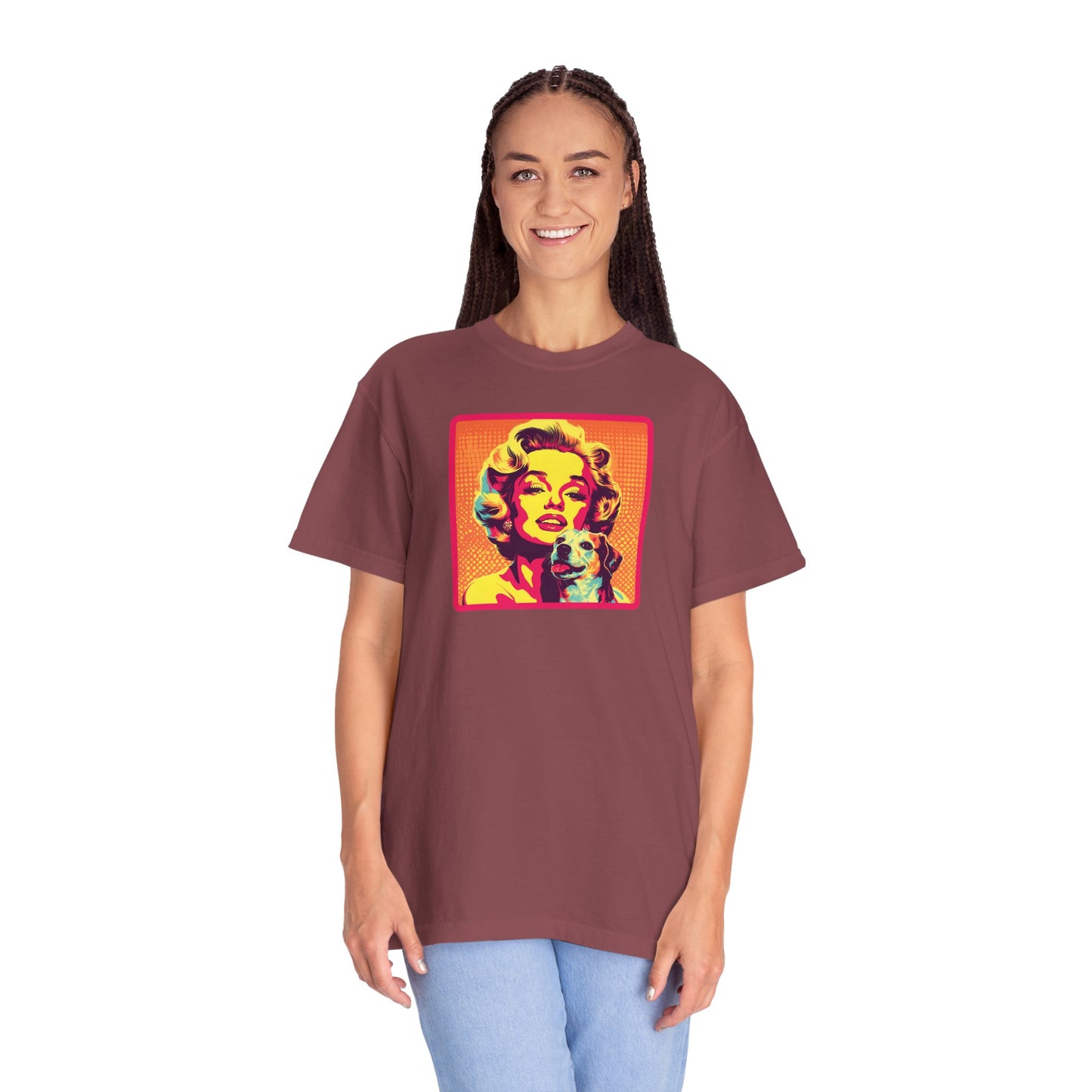 Vintage Dog Mom T-shirt - Unisex Garment-Dyed Tee for Dog Lovers