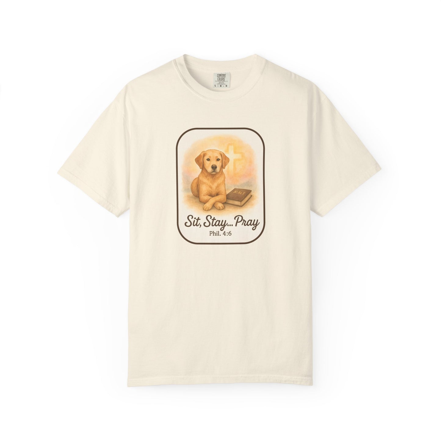 Faith-Inspired Dog Lovers T-Shirt, Unisex Tee, Gift for Pet Owners, Friendship Apparel, Casual Church Wear, Stay Pray Dog Design