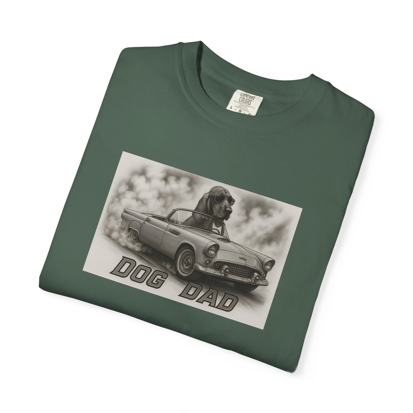 Dog Dad - Bloodhound - Cool Dogs in Cool Cars T-Shirt Collection | Funny Dog Lover Apparel for Men