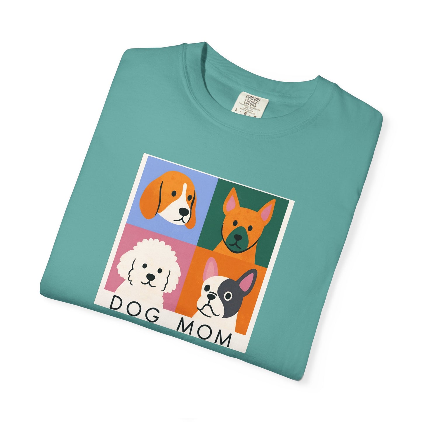 Dog Mom T-shirt - Unisex Garment-Dyed Tee for Dog Lovers