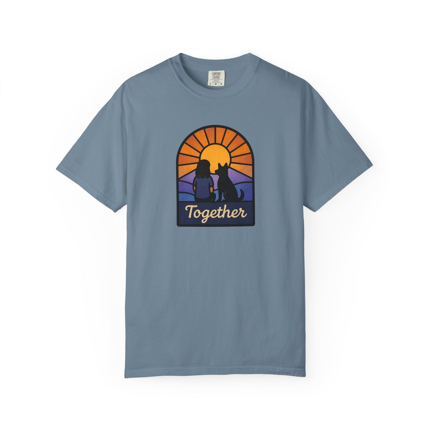 Together Sunset Graphic T-Shirt, Unisex Tee for Families, Casual Wear, Gift for Nature Lovers, Summer Vibe Apparel, Retro Style Shirt