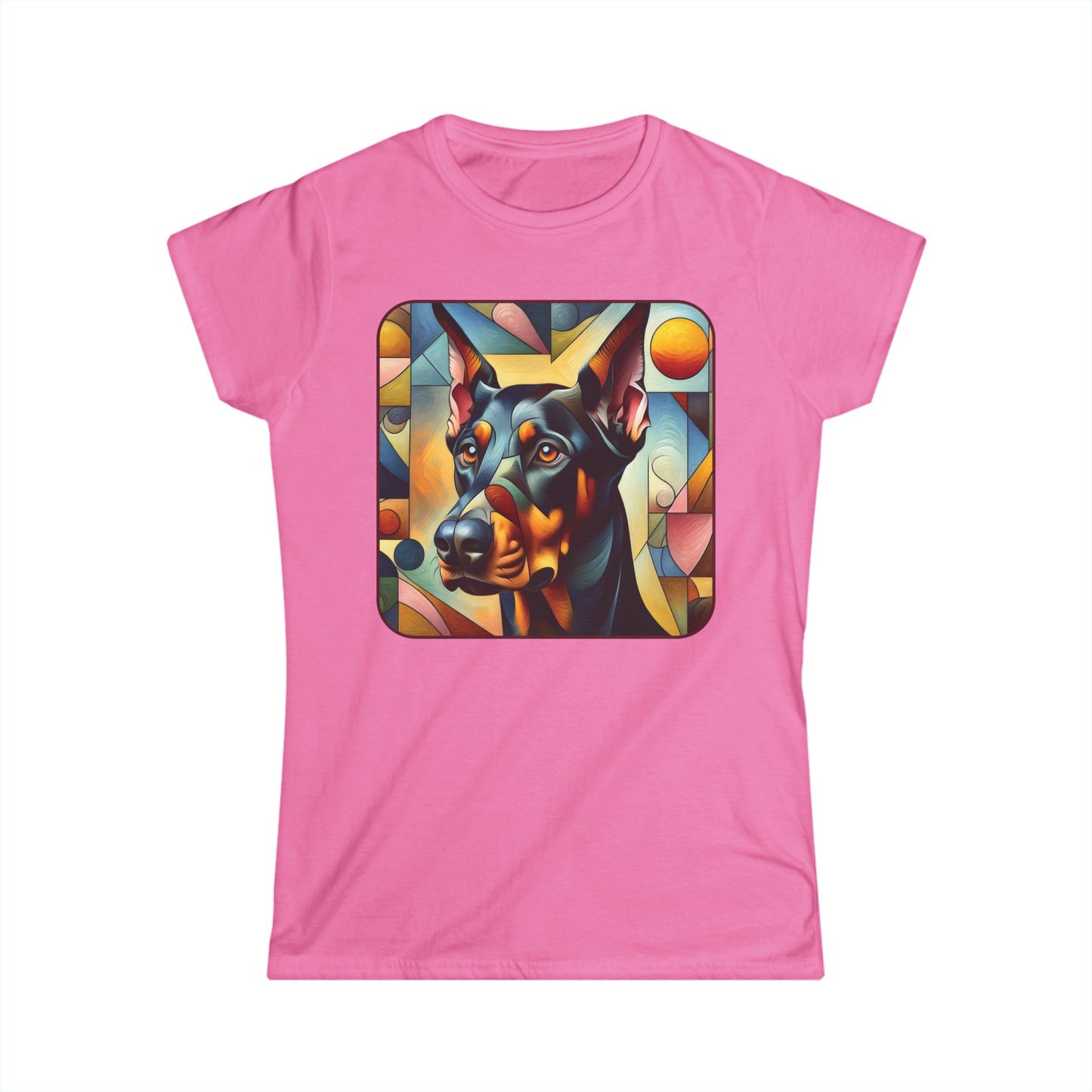 Women's Tee - Doberman Pincher Petcasso Graphic Print