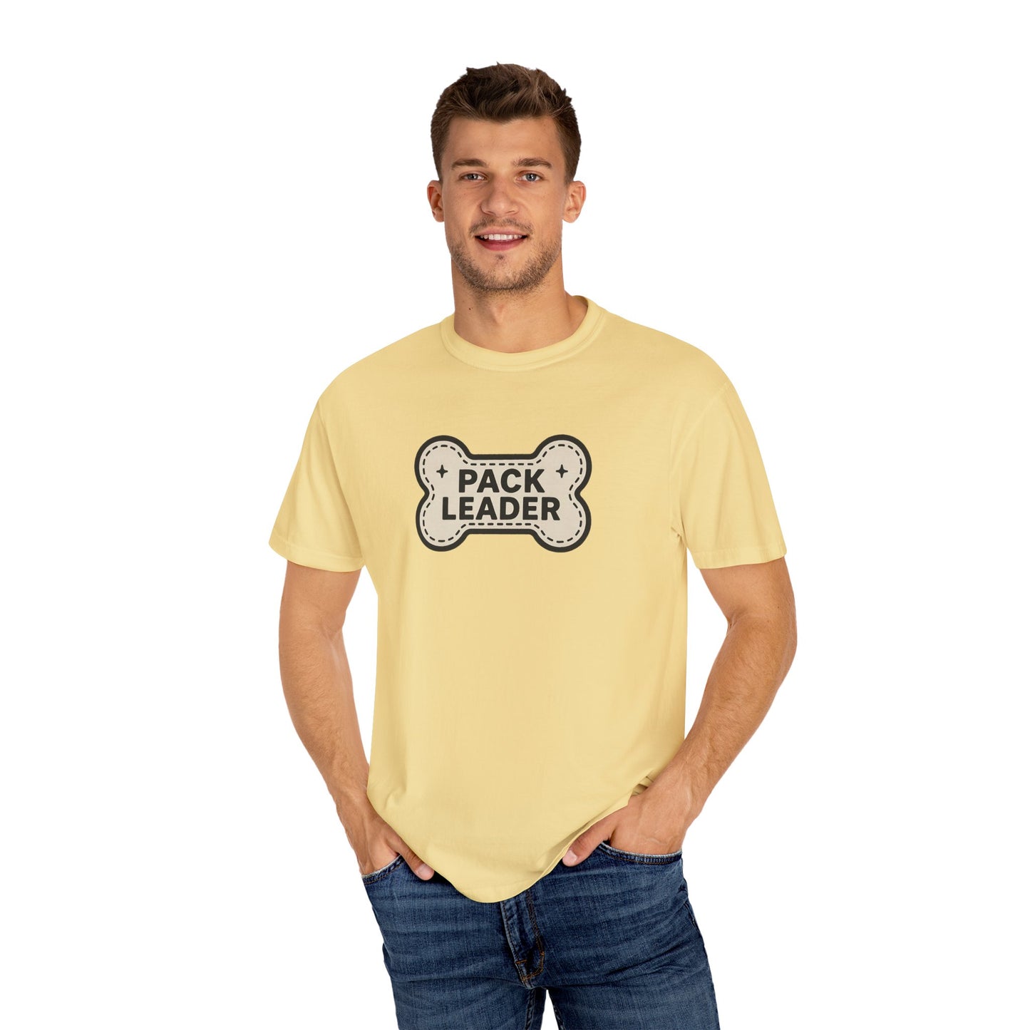 Pack Leader Unisex Garment-Dyed T-Shirt | Funny Dog Owner Gift, Pet Lover Tee, Casual Wear, Dog Mom, Animal Rescue Apparel