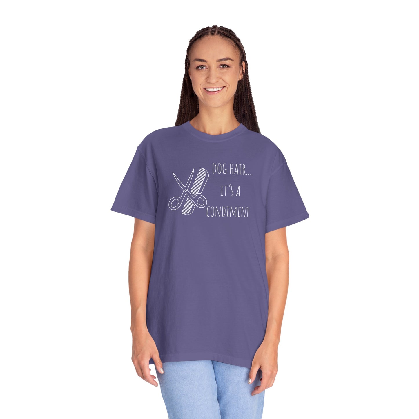 Dog Lover Unisex T-shirt - 'Dog Hair... It's a Condiment'