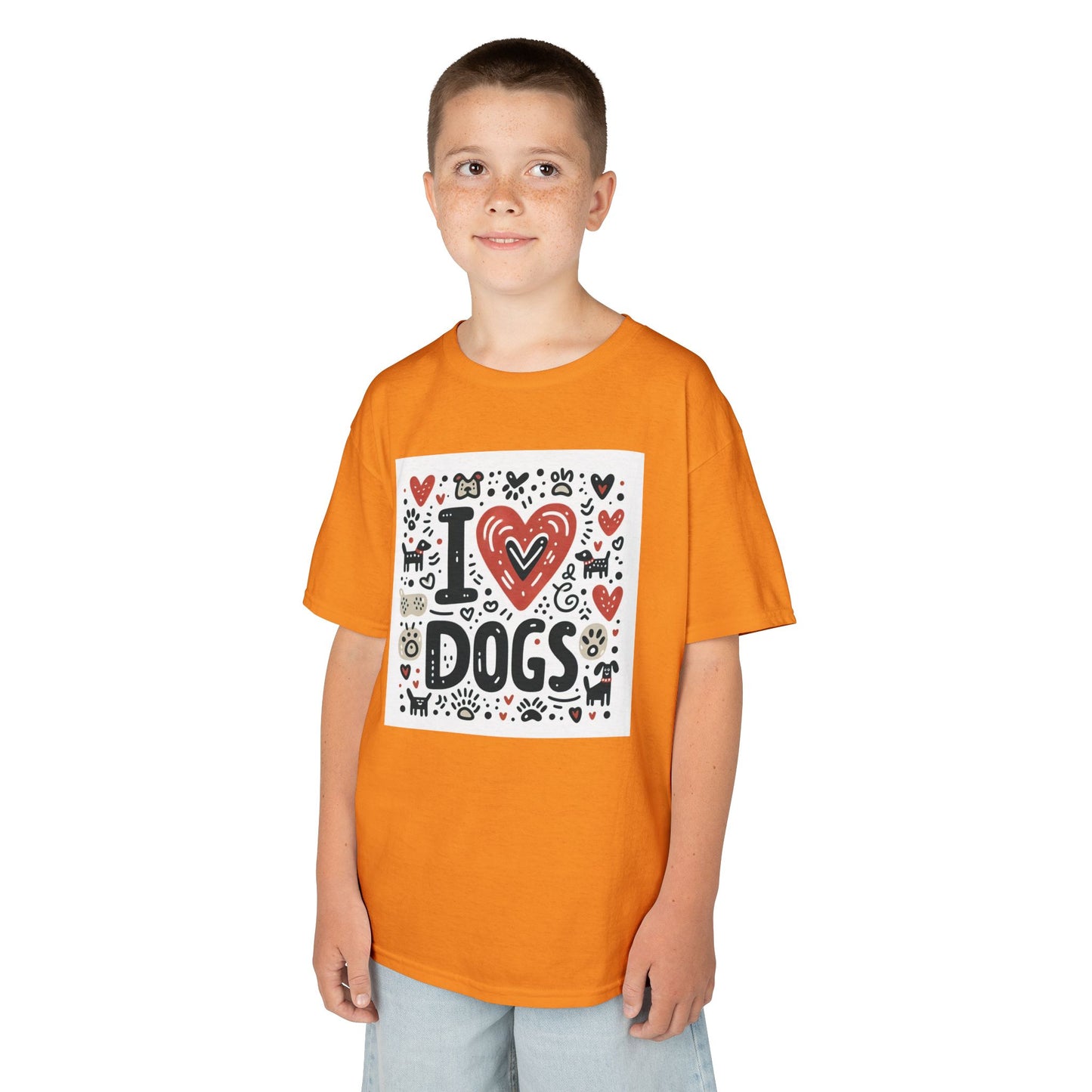 Kids Tee - Kids Love Dogs Design
