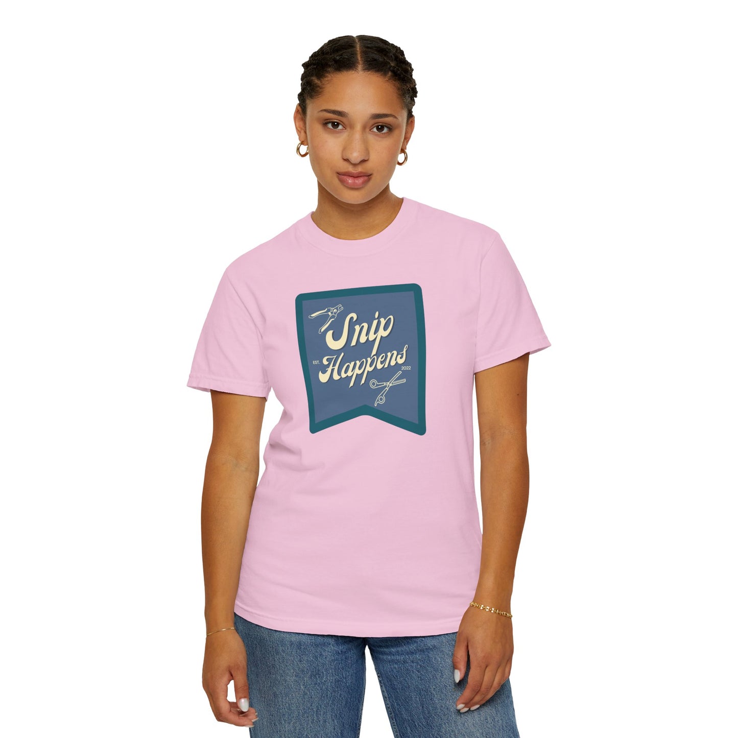 Snip Happens Unisex Garment-Dyed T-Shirt - Fun & Casual Apparel for Stitching Lovers