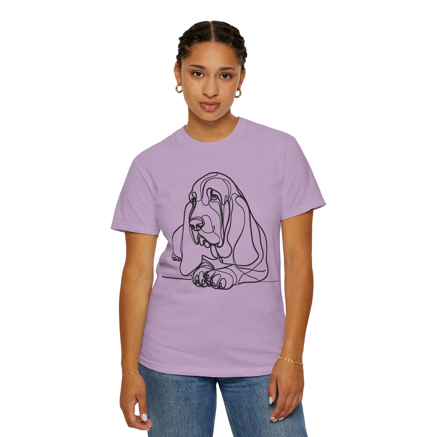 Basset Hound Line Art T-Shirt