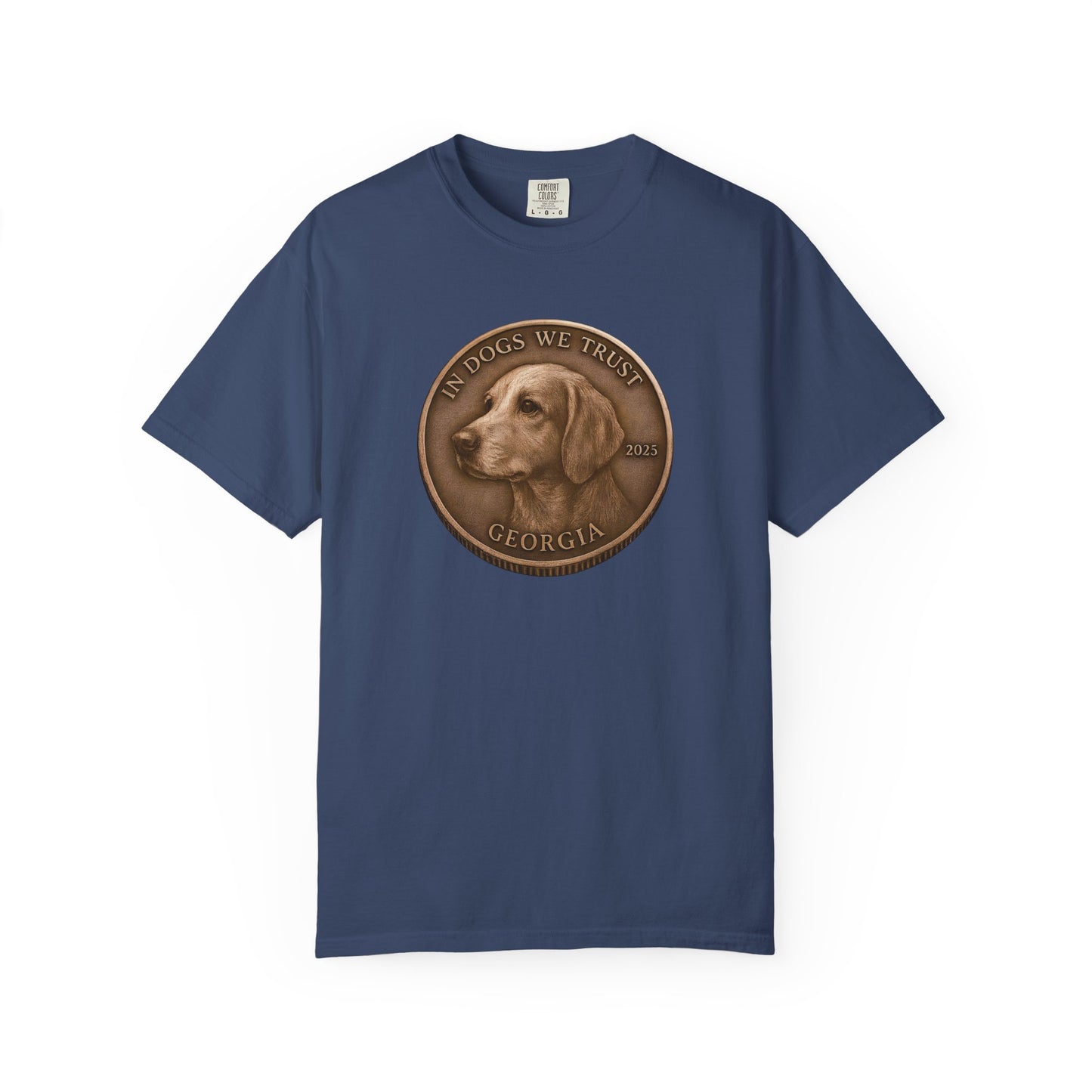 Georgia State Coin T-Shirt Collection - Proud Dog Breed Illustrations
