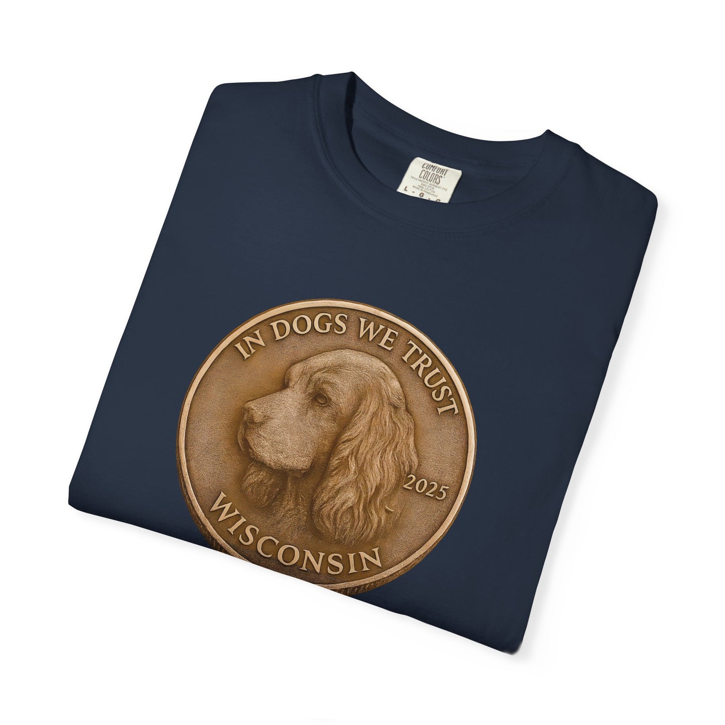 Wisconsin State Coin T-Shirt Collection - Proud Dog Breed Illustrations