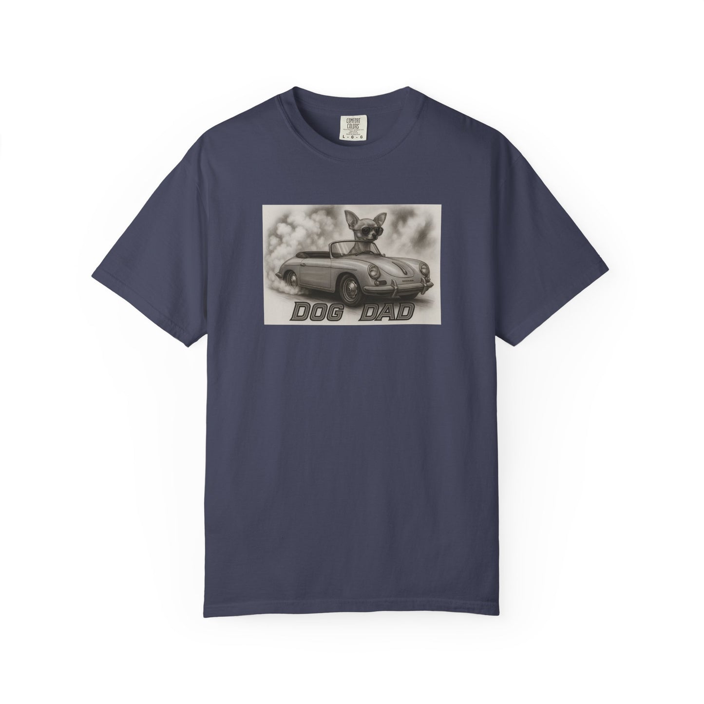 Dog Dad - Chihuahua - Cool Dogs in Cool Cars T-Shirt Collection | Funny Dog Lover Apparel for Men