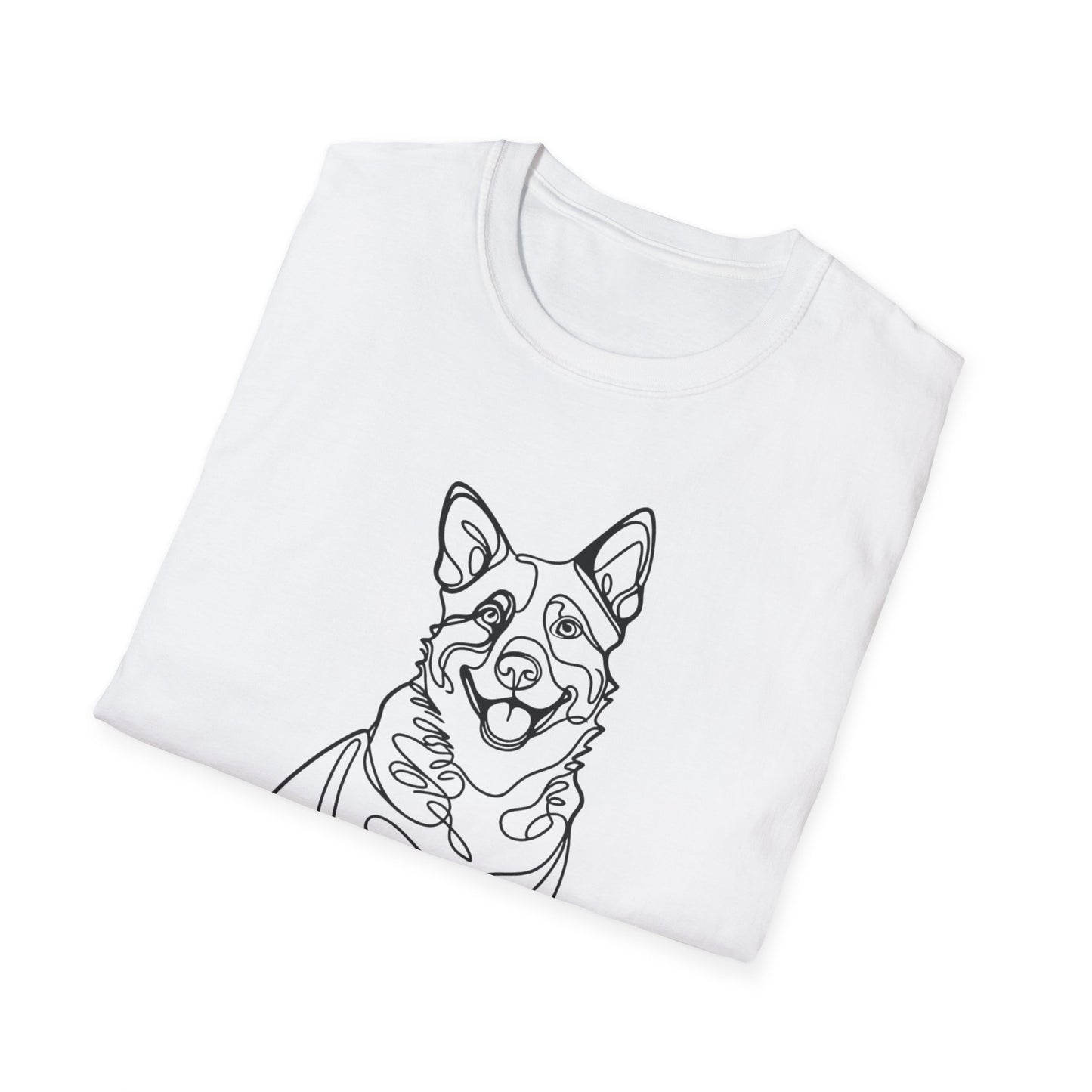 🖤 True Grit – Blue Heeler Line Art Tee