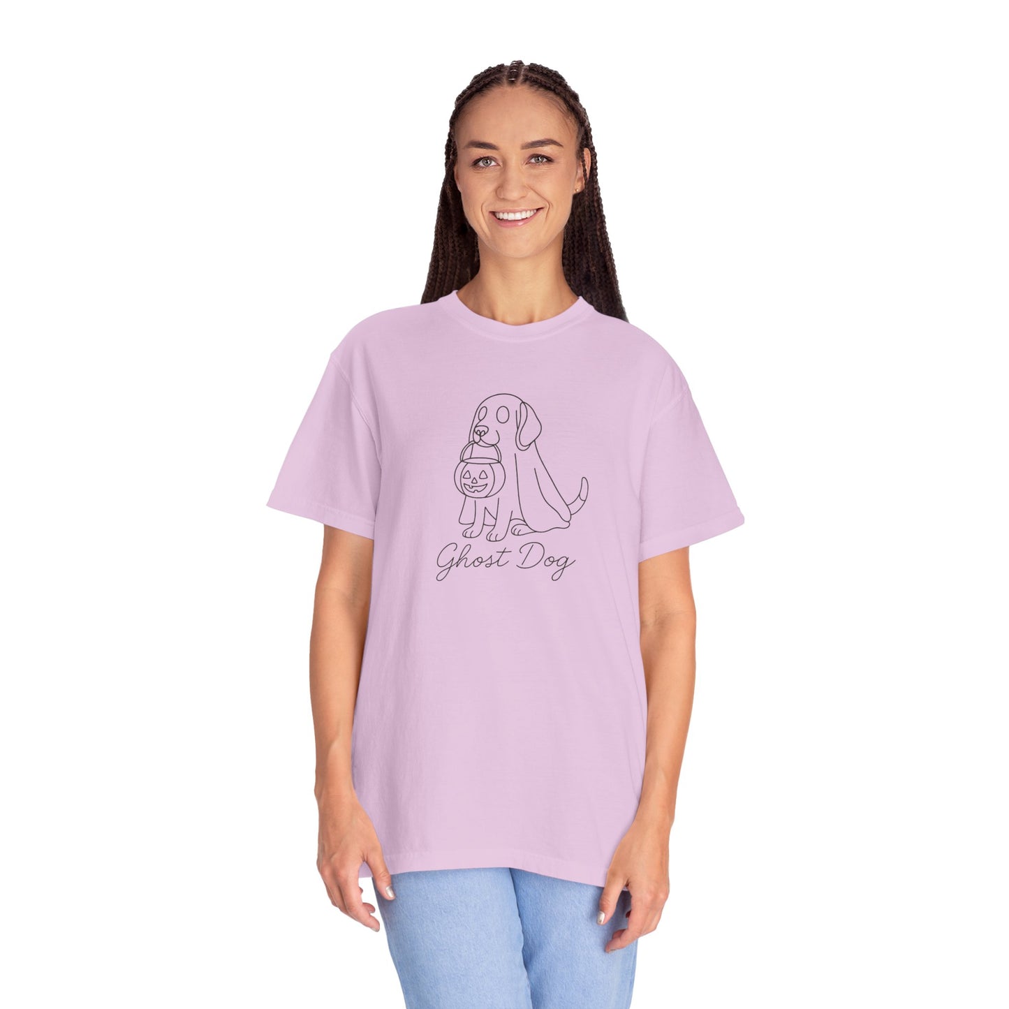 Ghost Dog Halloween T-Shirt, Unisex Tee, Casual Fall Apparel, Pet Lover Gift, Spooky Dog Shirt, Fun Trick-or-Treat Outfit