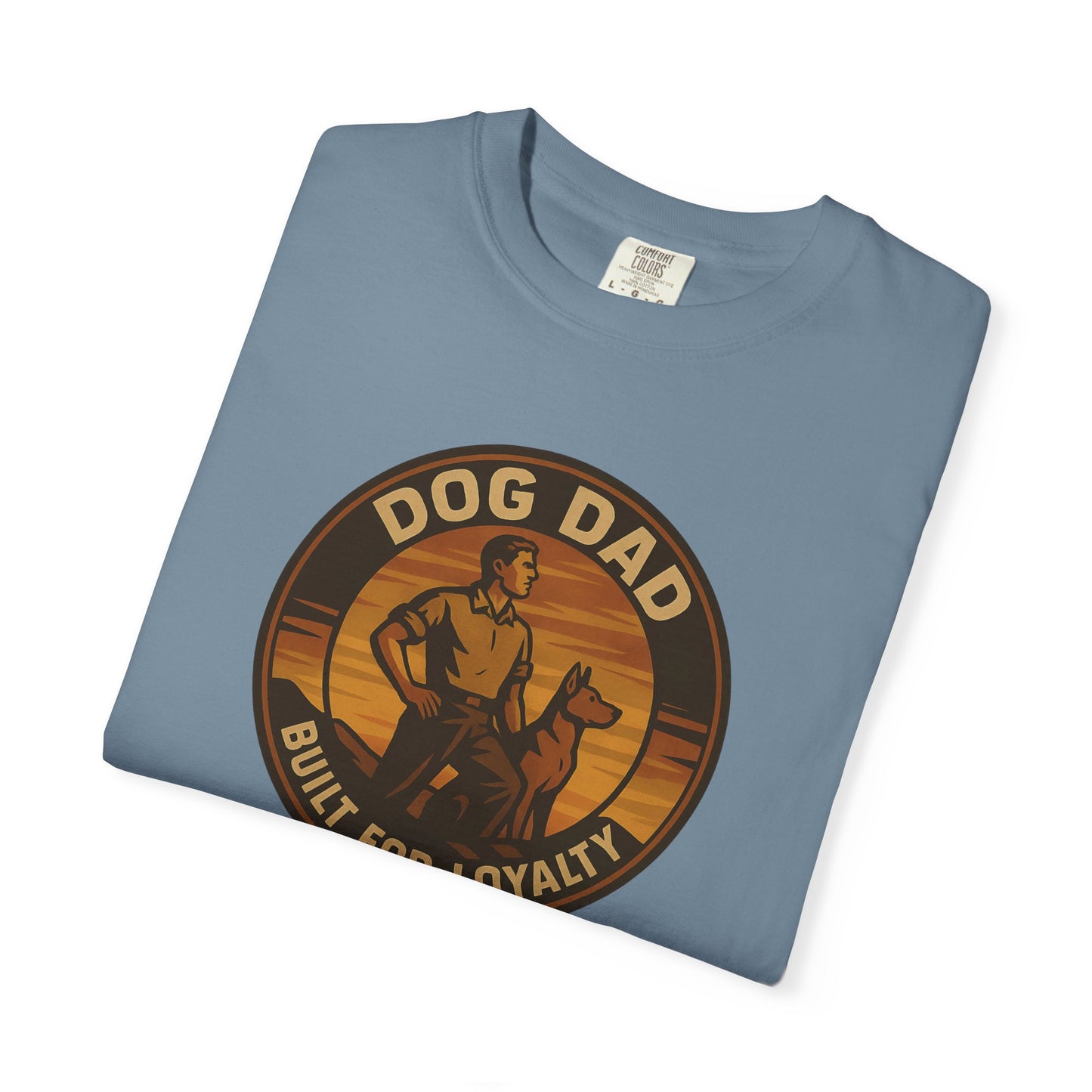 Dog Dad Garment-Dyed T-Shirt, Perfect for Pet Lovers, Gifts for Father's Day, Casual Wear, Outdoor Activities