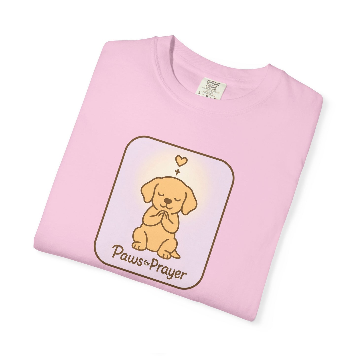 Prayerful Paws Unisex T-Shirt, Dog Lover Gift, Cute Pet Tee, Animal Prayer Shirt, Casual Animal Tees, Gift for Dog Owners