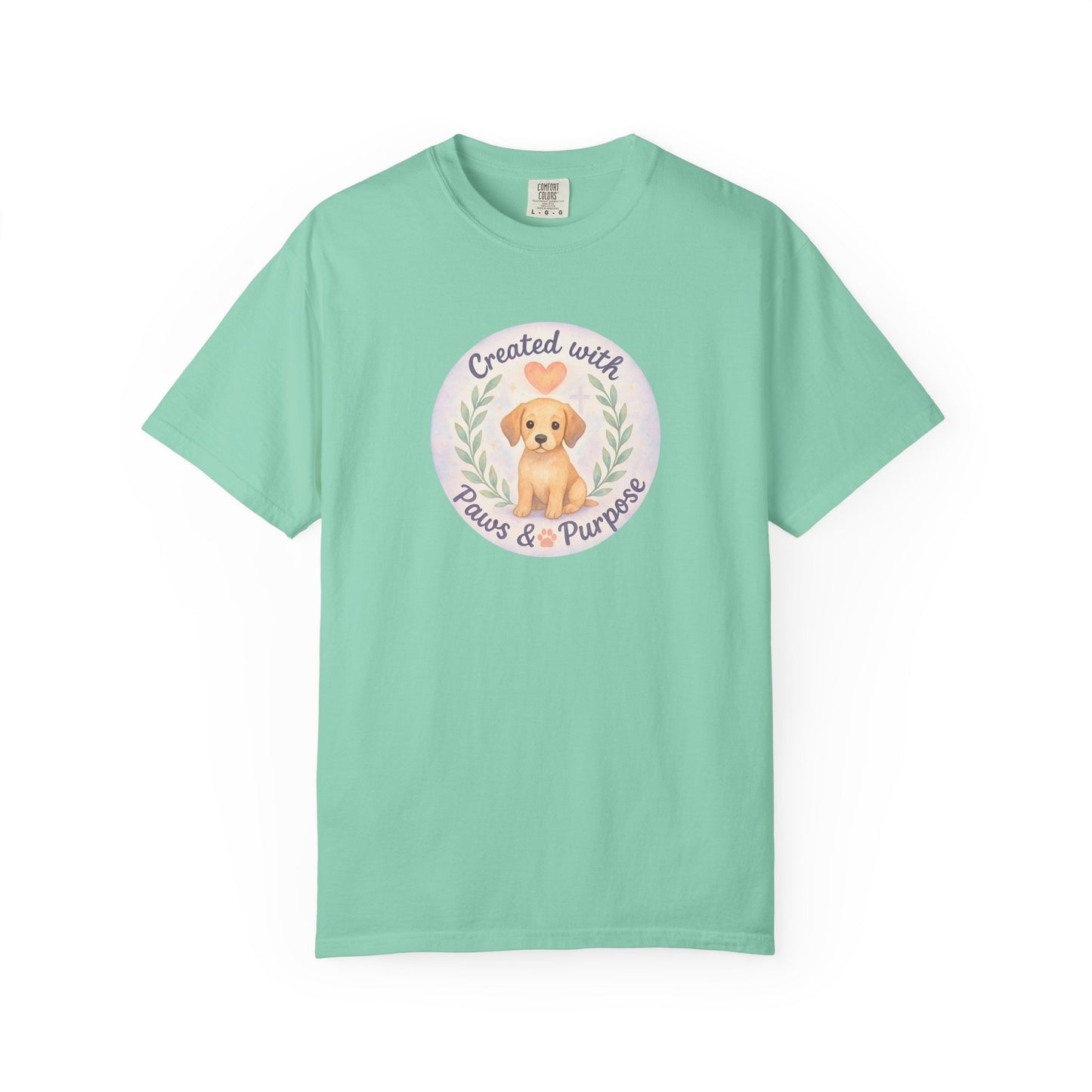 Created with Paws & Purpose T-Shirt, Pet Lover Gift, Dog Lover Apparel, Animal Rescue Support, Unique Gifts for Dog Owners