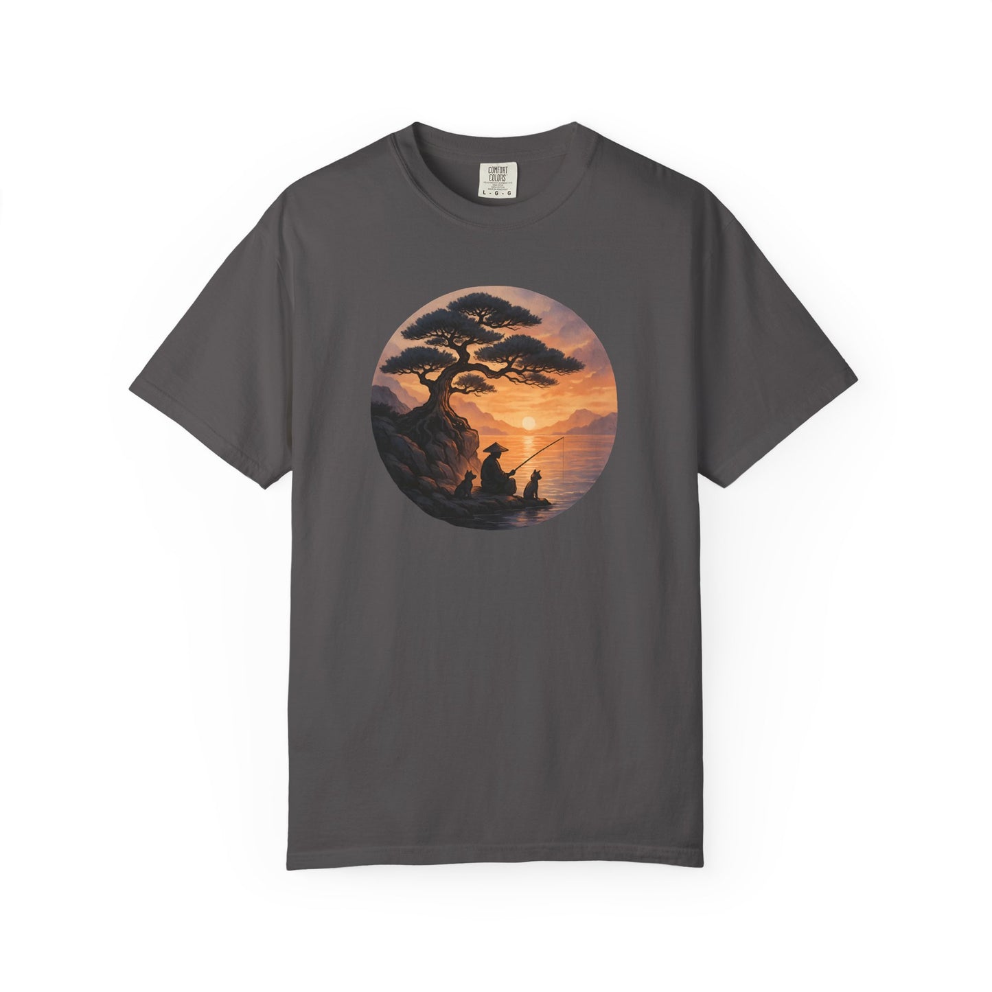Vintage Sunset Fisherman Unisex T-shirt