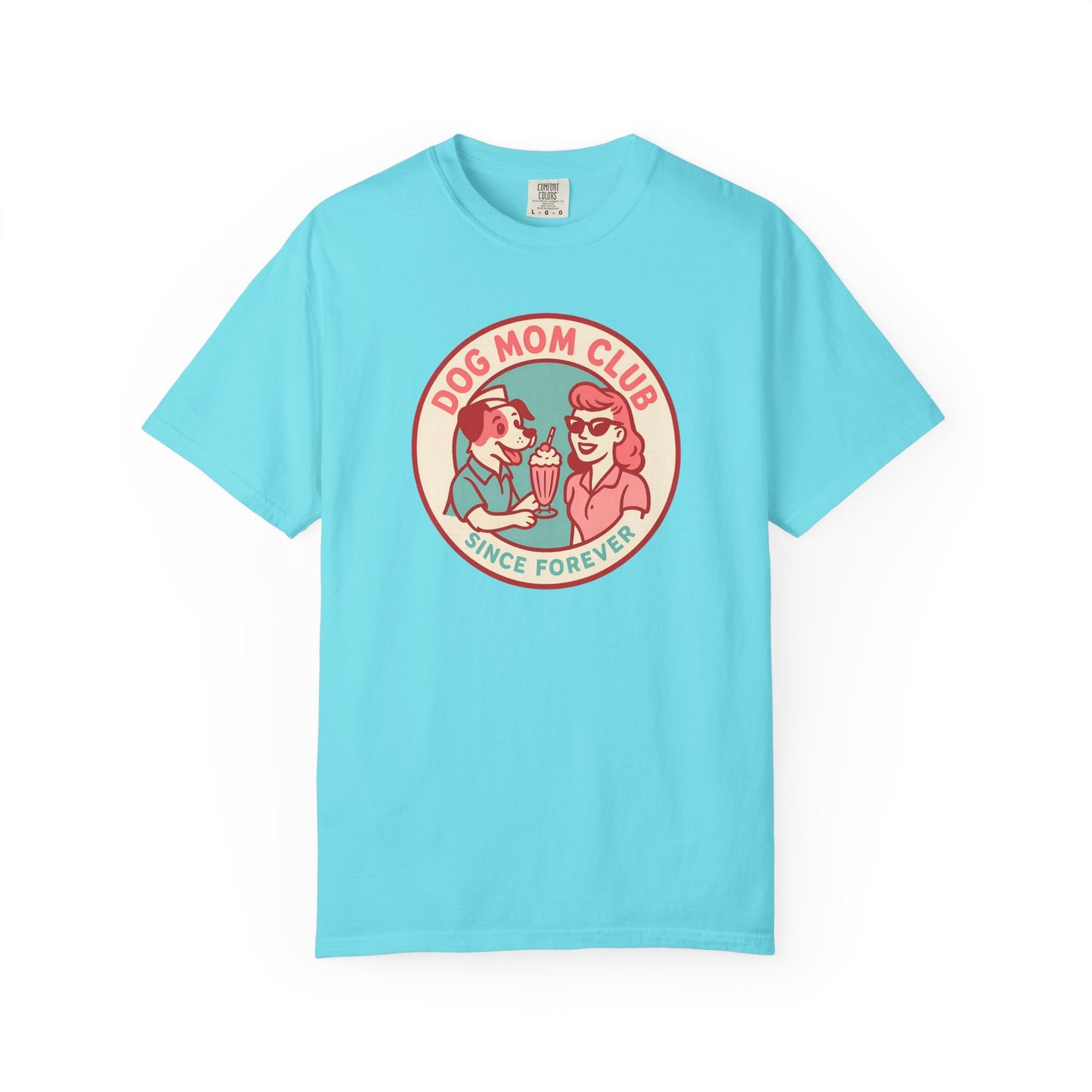 Dog Mom Club Garment-Dyed Tee | Casual Women's T-Shirt | Pet Lover Gift | Dog Mom Apparel | Cute Animal Lover Shirt