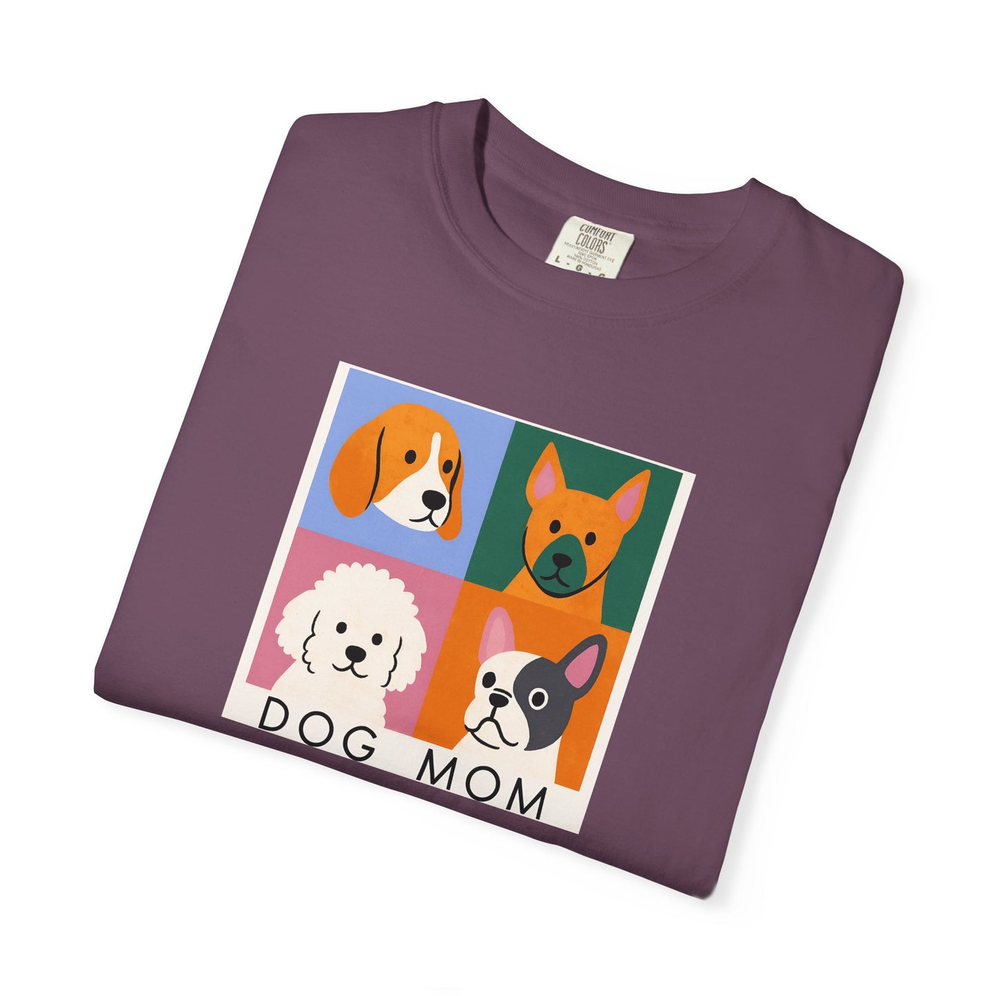 Dog Mom T-shirt - Unisex Garment-Dyed Tee for Dog Lovers