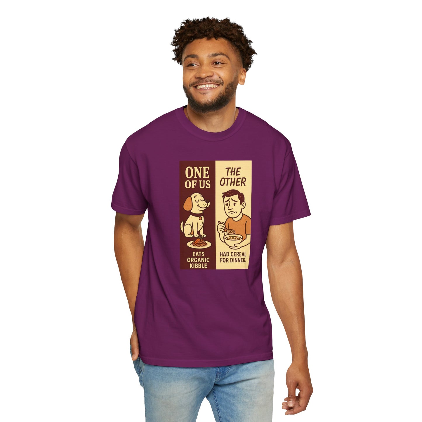 Organic Kibble T-Shirt, Funny Pet Lover Tee, Casual Unisex Apparel, Dog and Cat Humor, Gift for Animal Lovers