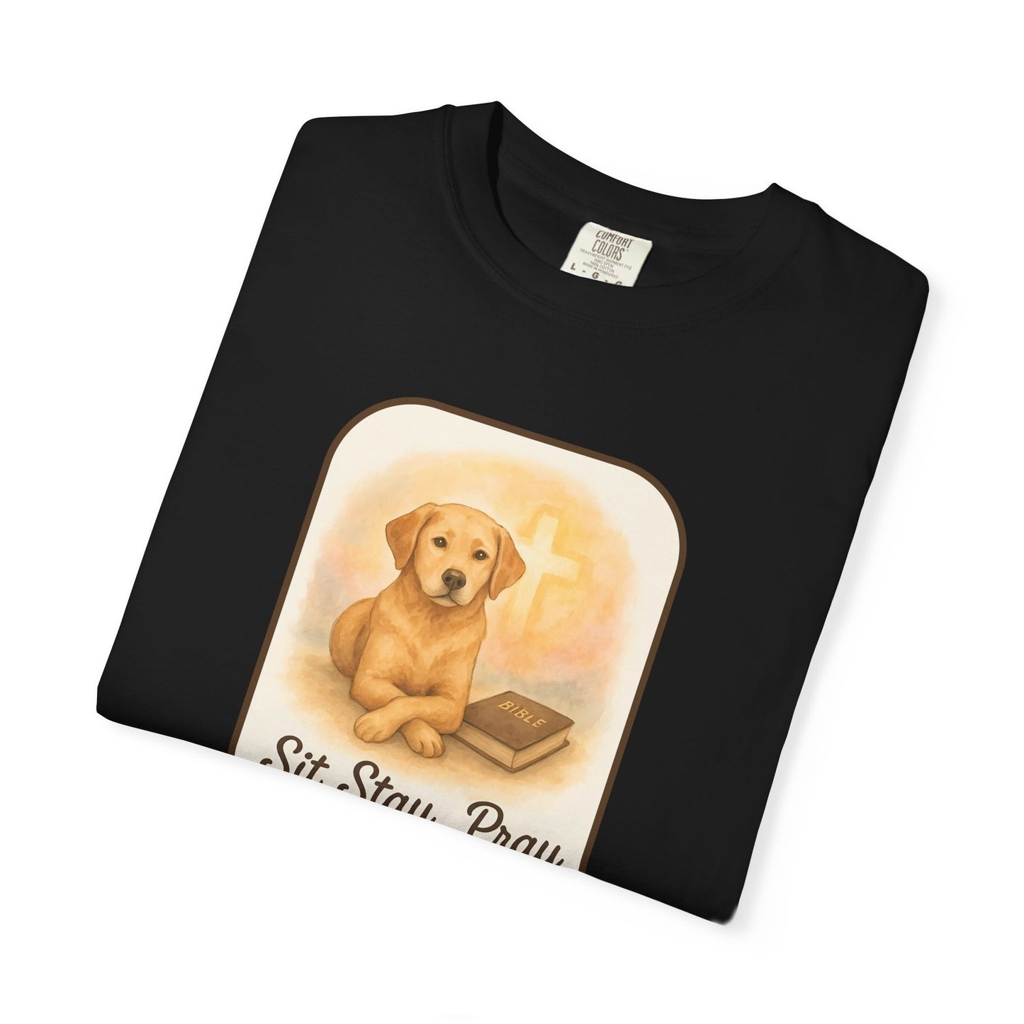 Faith-Inspired Dog Lovers T-Shirt, Unisex Tee, Gift for Pet Owners, Friendship Apparel, Casual Church Wear, Stay Pray Dog Design