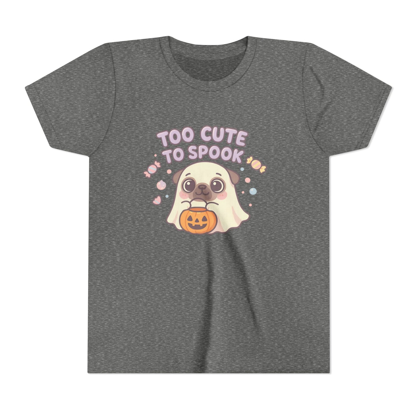 Cute Halloween Ghost Youth Tee, Spooky Shirt for Kids, Halloween Apparel, Trick or Treat T-Shirt, Funny Kids' Shirt
