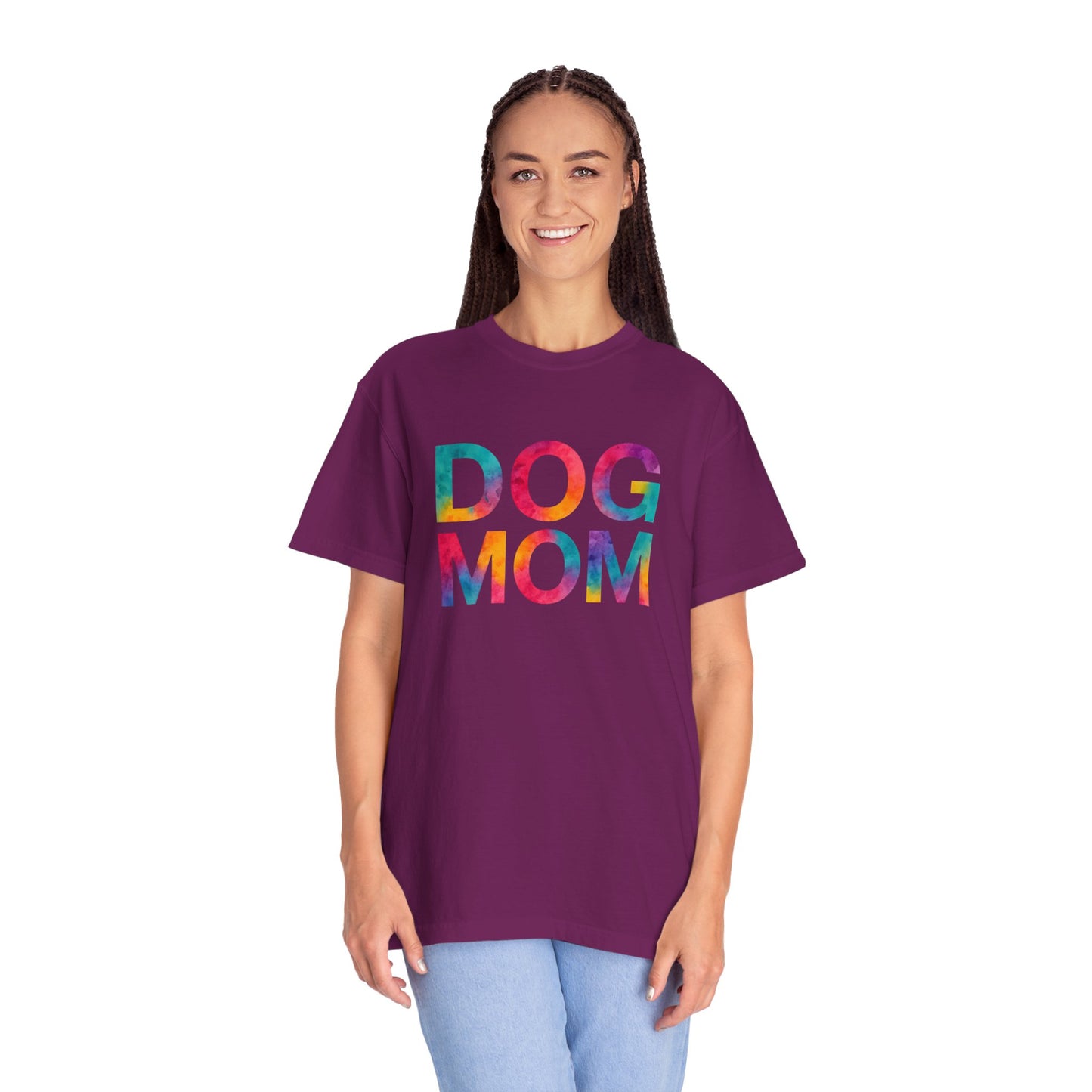 Colorful Dog Mom T-Shirt, Cute Pet Lover Tee, Perfect Gift for Dog Owners, Casual Wear, Animal Lovers Apparel