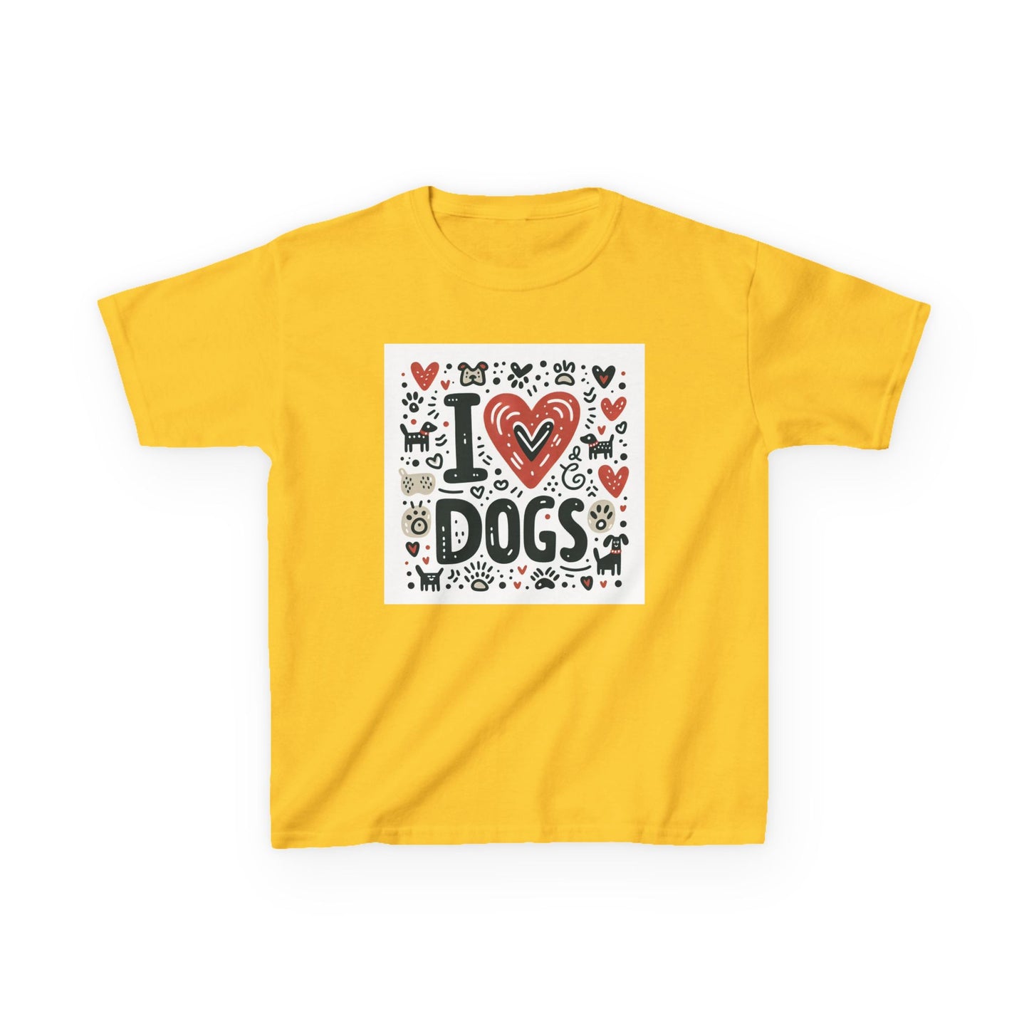 Kids Tee - Kids Love Dogs Design