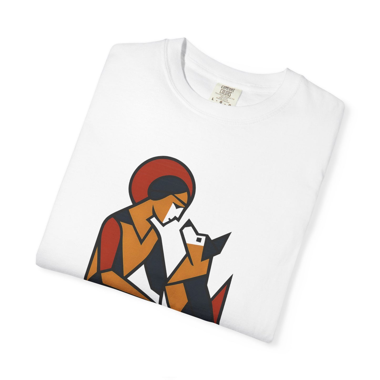 Whimsical Pet Lover T-Shirt, Dog and Woman Art, Cute Animal Tee, Gift for Dog Owners, Perfect for Birthdays, Animal Lovers