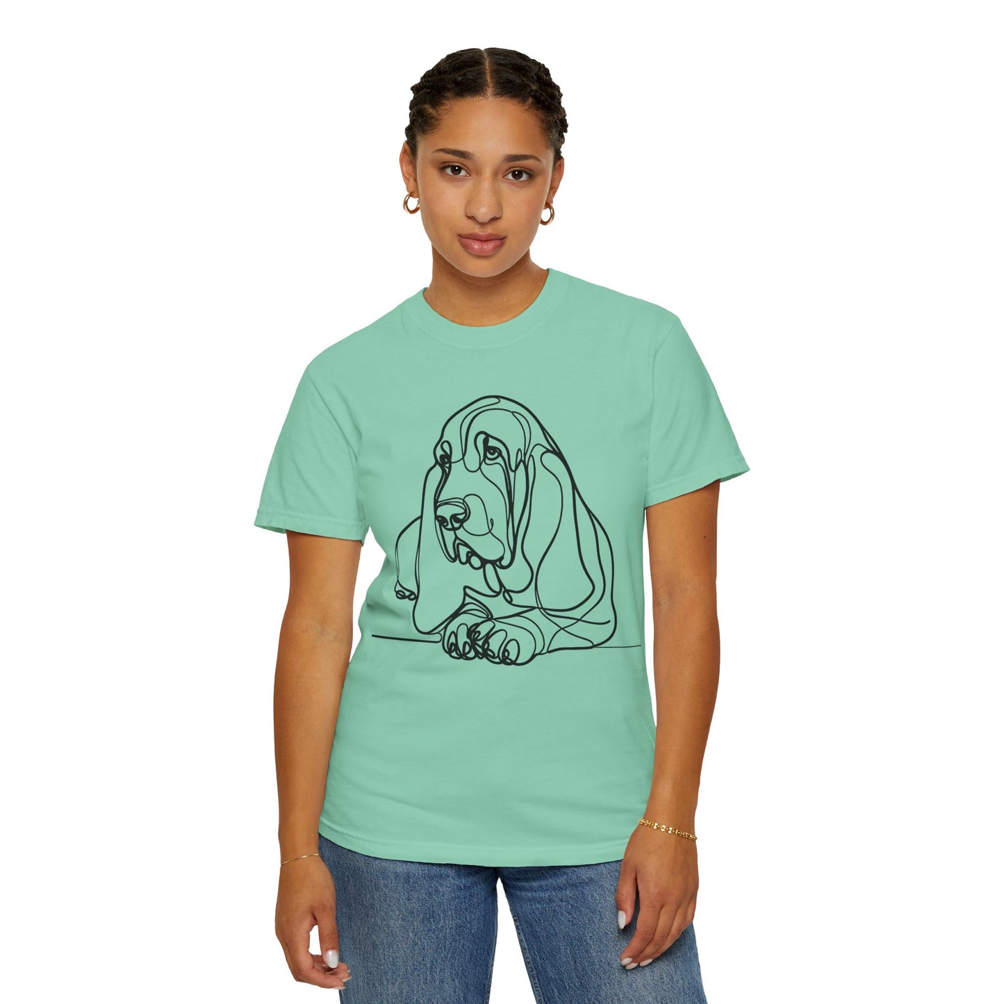 Basset Hound Line Art T-Shirt