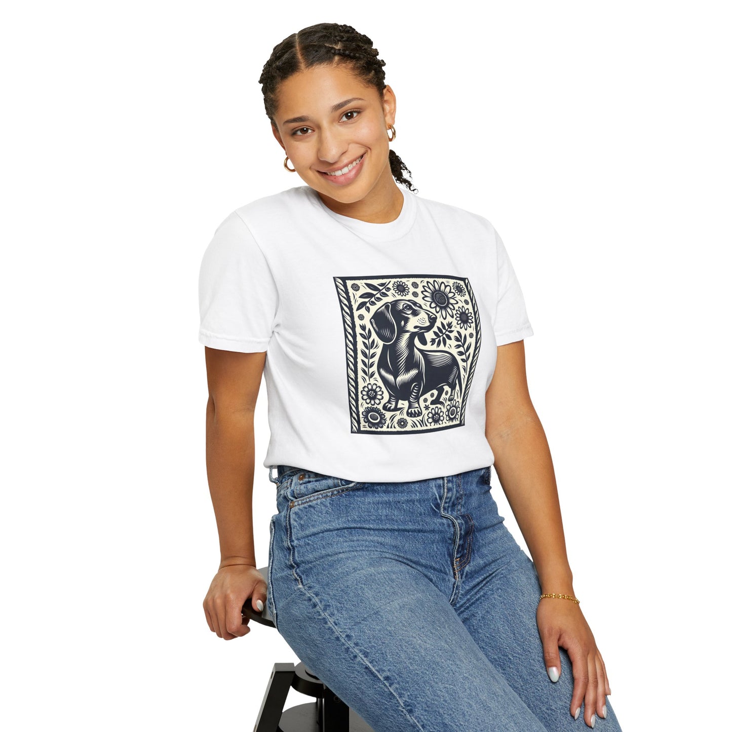 Dachshund Floral Unisex T-Shirt - Perfect for Dog Lovers