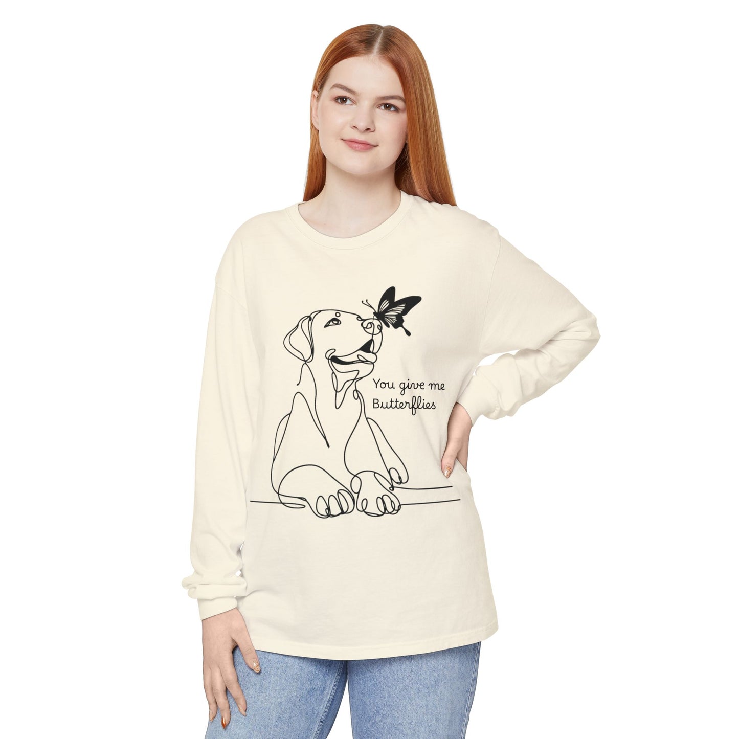 You Give Me Butterflies Dog Long Sleeve T-Shirt