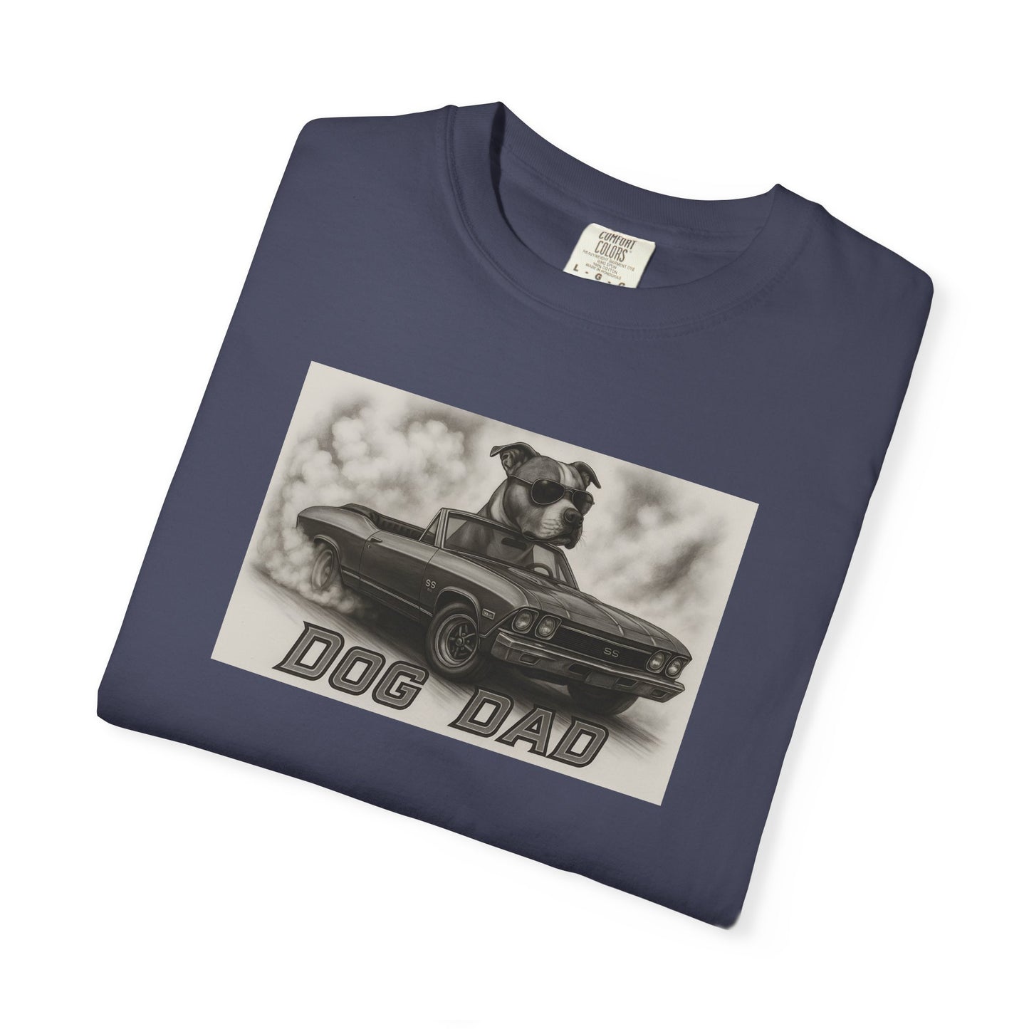 Dog Dad - American Staffordshire Terrier - Cool Dogs in Cool Cars T-Shirt Collection | Funny Dog Lover Apparel for Men