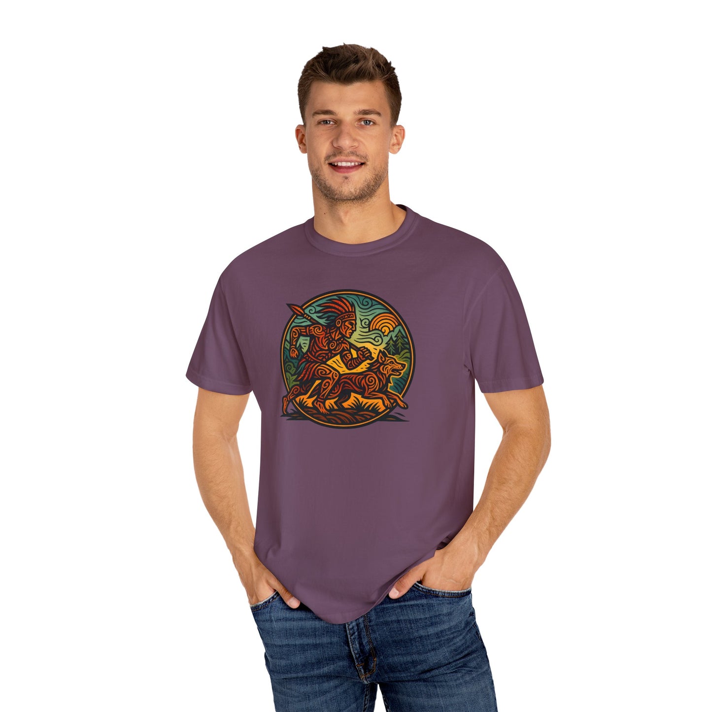Vintage-Inspired Garment-Dyed T-Shirt, Artistic Tee for Nature Lovers, Perfect Gift for Birthdays, Casual Outings, Eco-Friendly Fashion