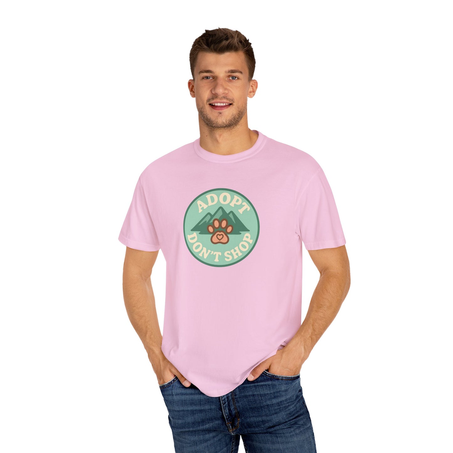 Adopt Don't Shop T-shirt, Unisex Tee, Animal Lover Gift, Pet Adoption Awareness, Casual Wear, Eco-Friendly Fashion, Dog Mom Shirt