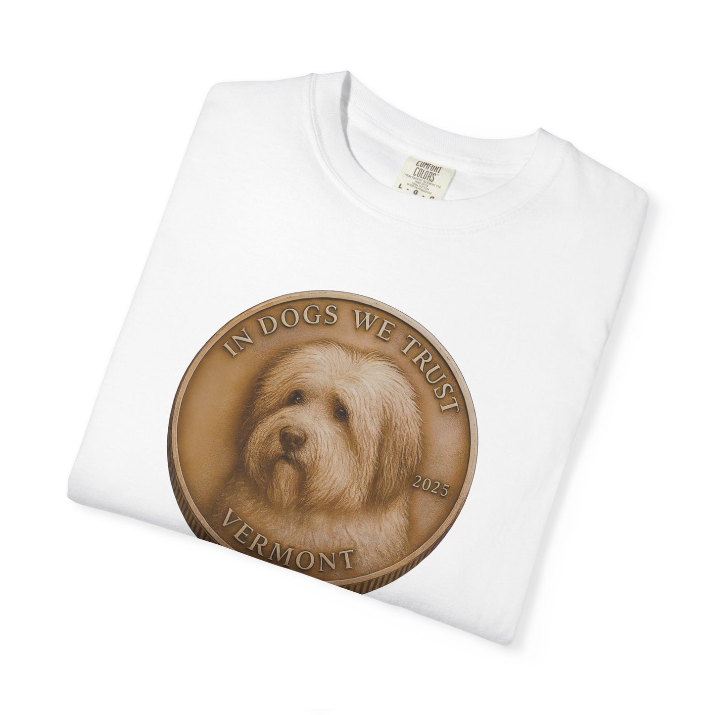 Vermont State Coin T-Shirt Collection - Proud Dog Breed Illustrations