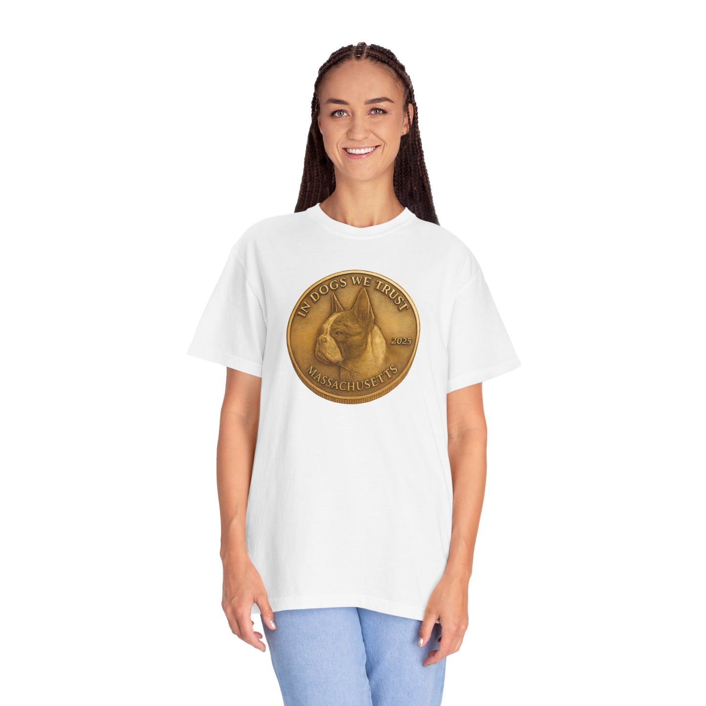 Massachusetts State Coin T-Shirt Collection - Proud Dog Breed Illustrations