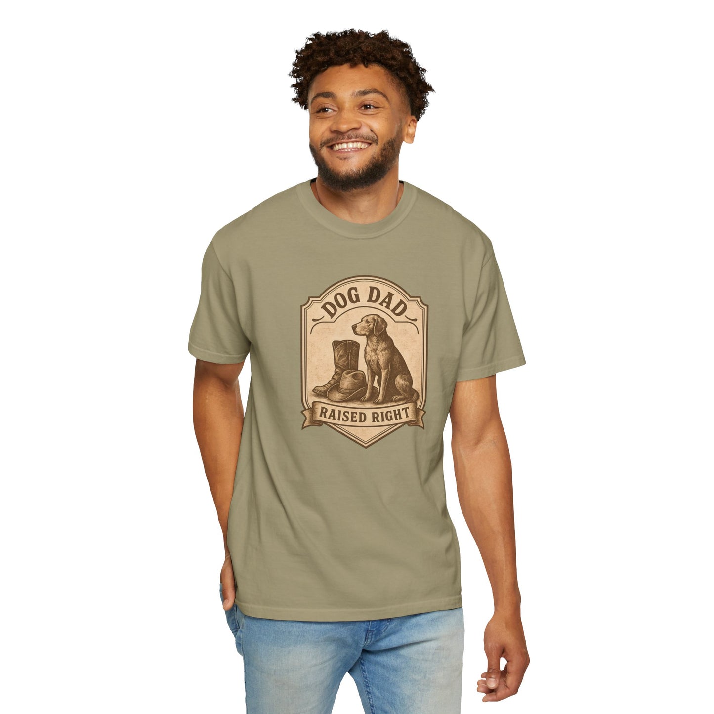 Dog Dad Raised Right T-Shirt, Gift for Dog Lovers, Cute Pet Apparel, Funny Dog Dad Tee, Unisex Casual Wear