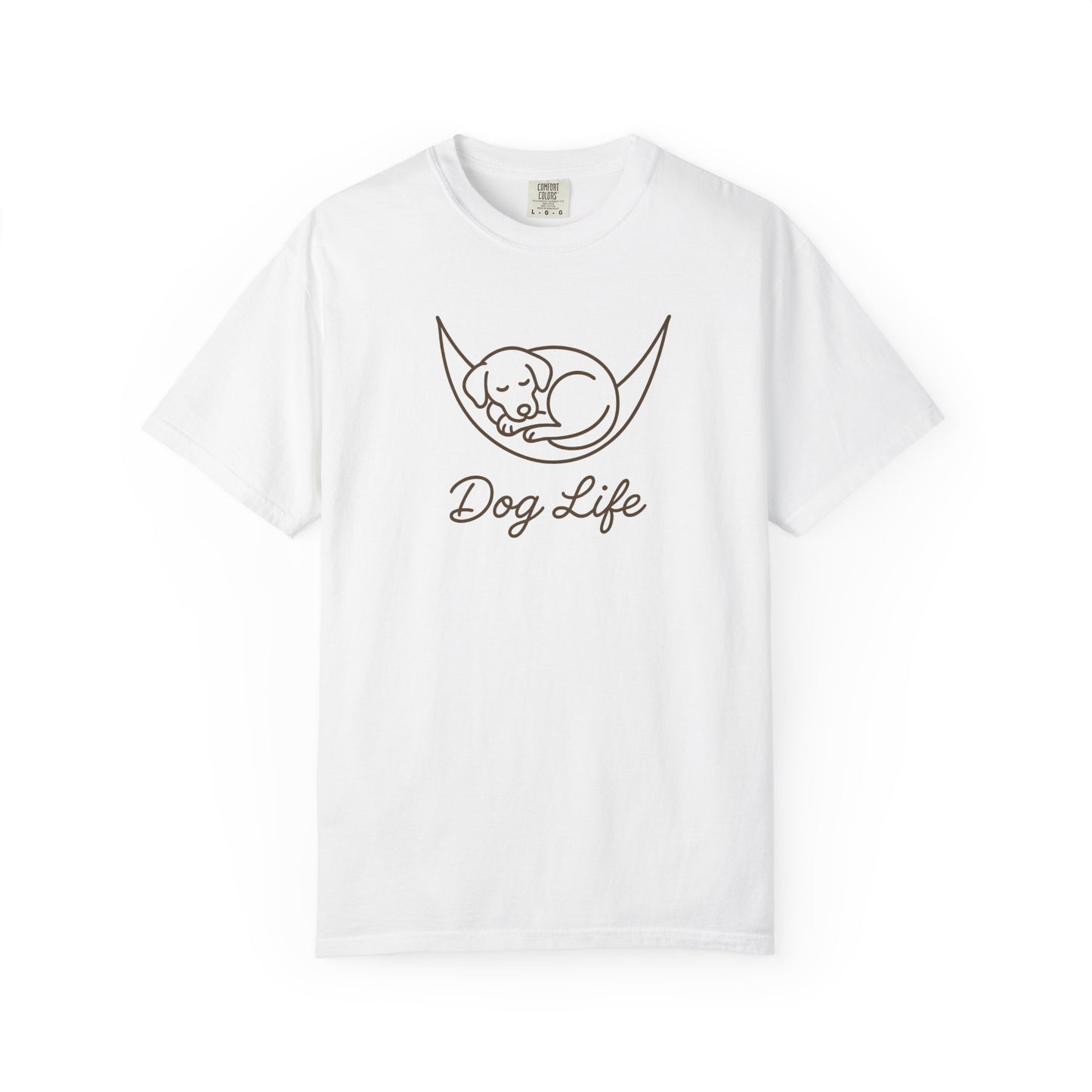 Dog Life Unisex Garment-Dyed T-Shirt, Pet Lover Tee, Dog Owner Gift, Casual Dog T-Shirt, Animal Lover Apparel, Comfortable Everyday Wear