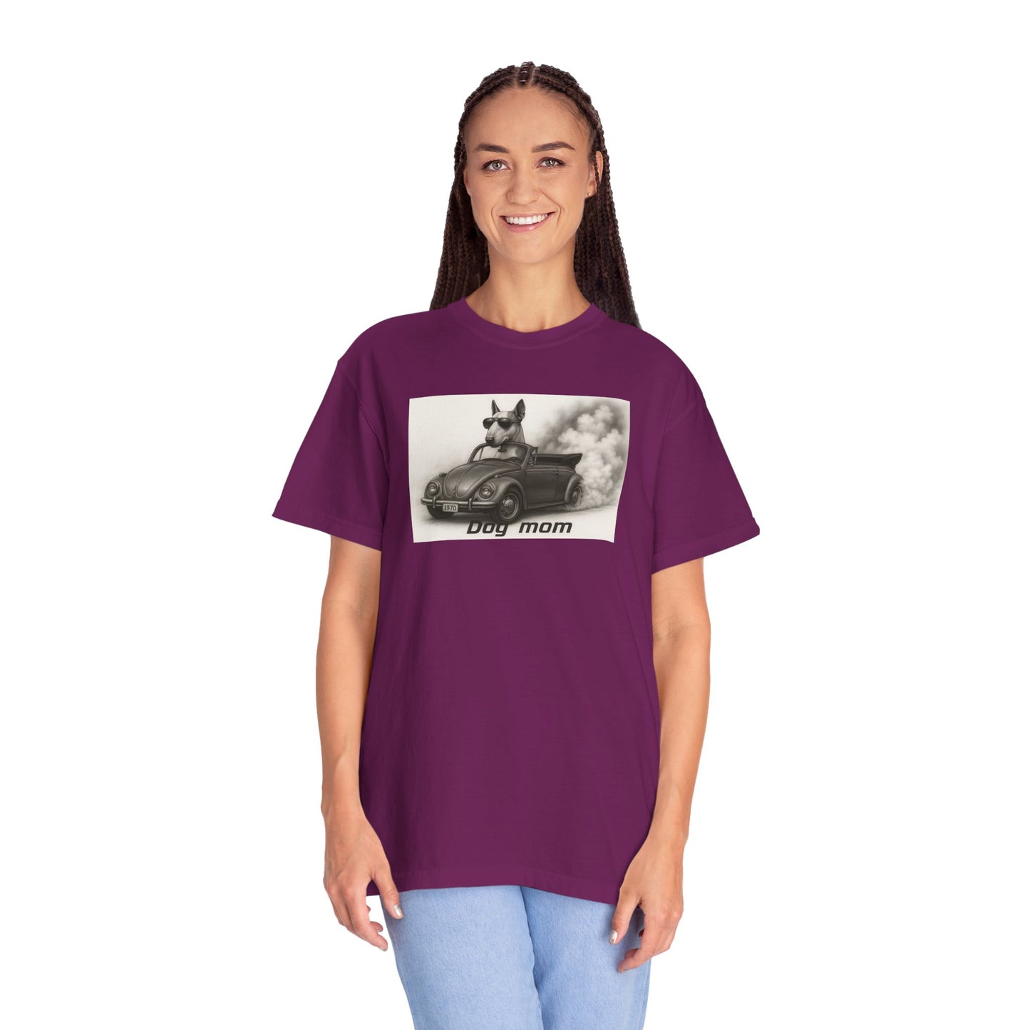 Dog Mom - Bull Terrier - “Cool Dogs in Cool Cars” T-Shirt Collection! 🐶🚗