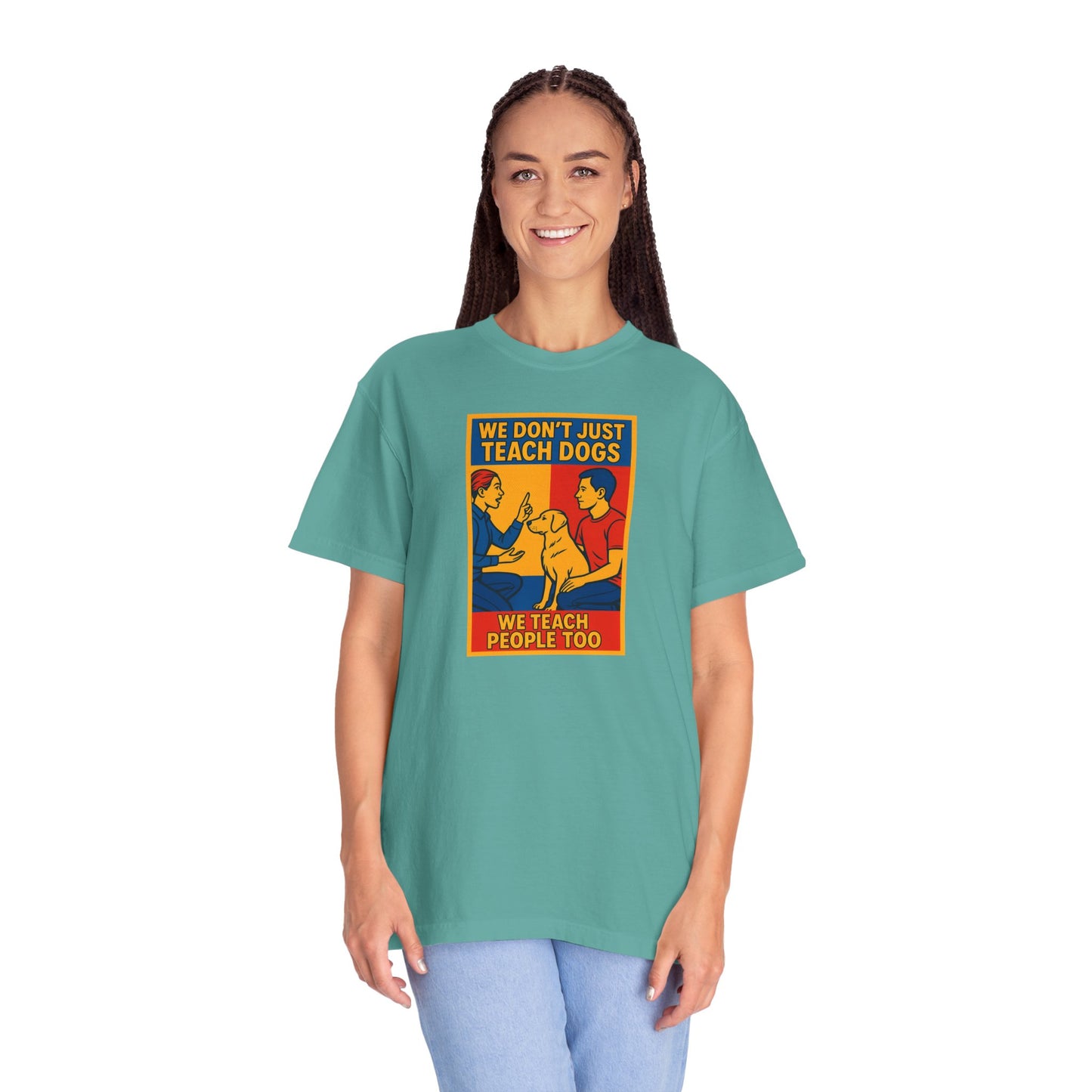 Teach Love Unisex T-shirt | Dog Training Humor Tee, Pet Lover Gift, Casual Wear, Funny Animal Shirt, Teacher Appreciation