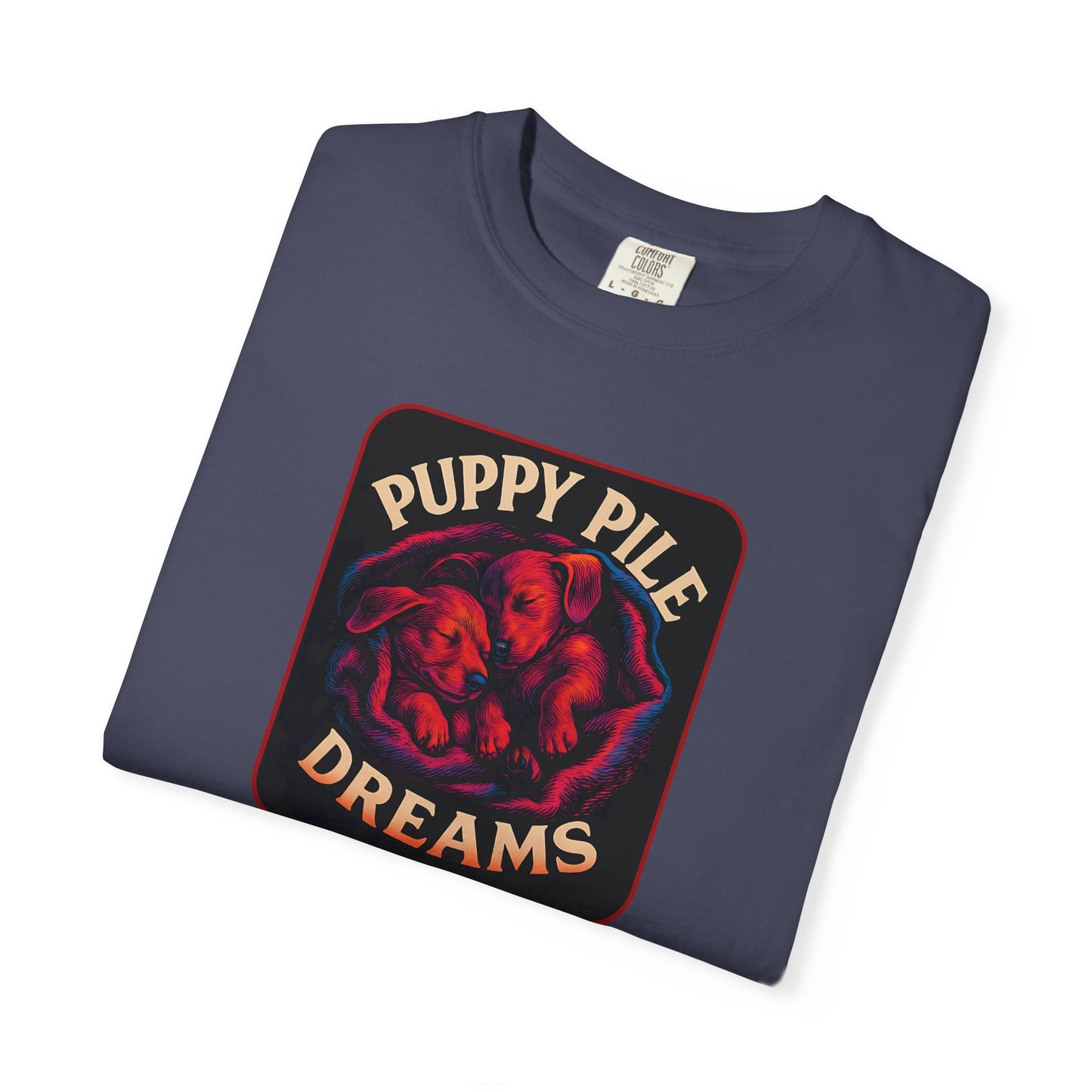 Puppy Pile Dreams T-Shirt, Unisex Tee, Dog Lover Gift, Casual Wear, Comfortable Cotton Shirt, Fun Animal Graphic Tee