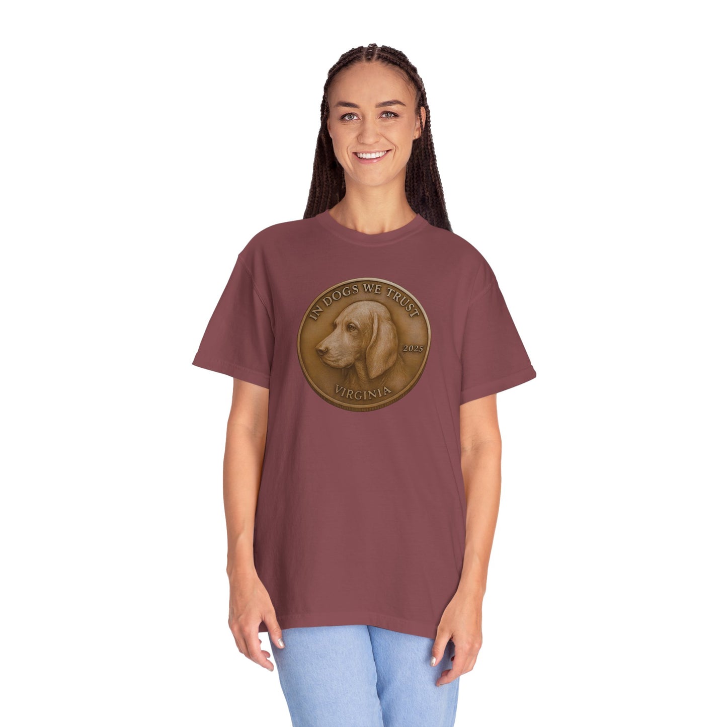 Virginia State Coin T-Shirt Collection - Proud Dog Breed Illustrations