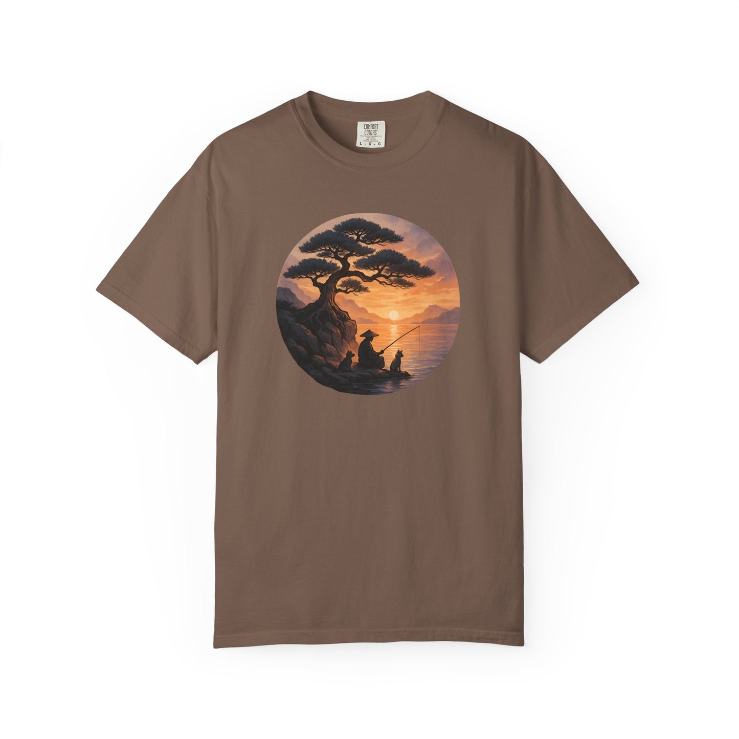 Vintage Sunset Fisherman Unisex T-shirt
